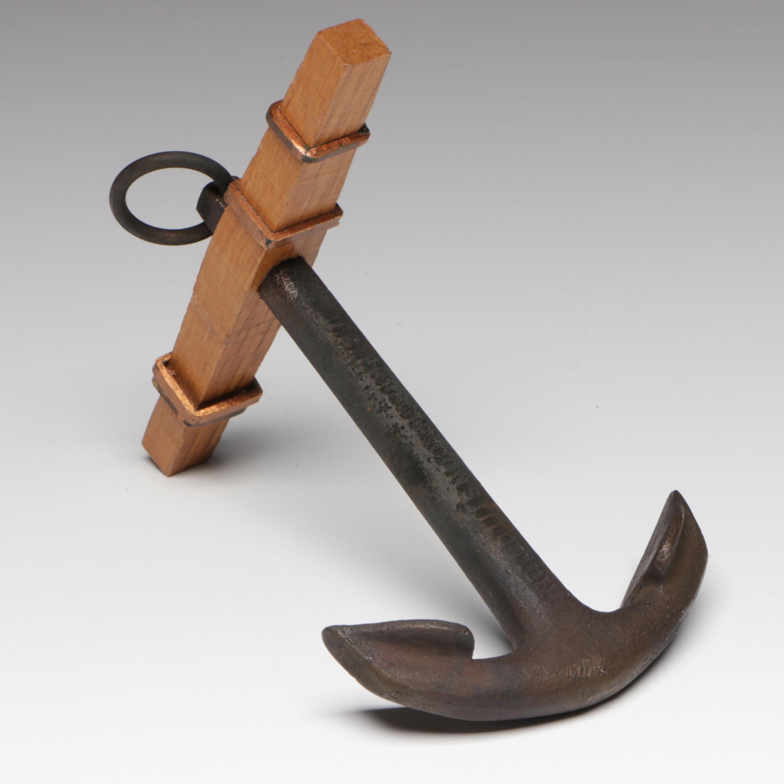Model Anchor Made With Materials Taken From USS Constitution