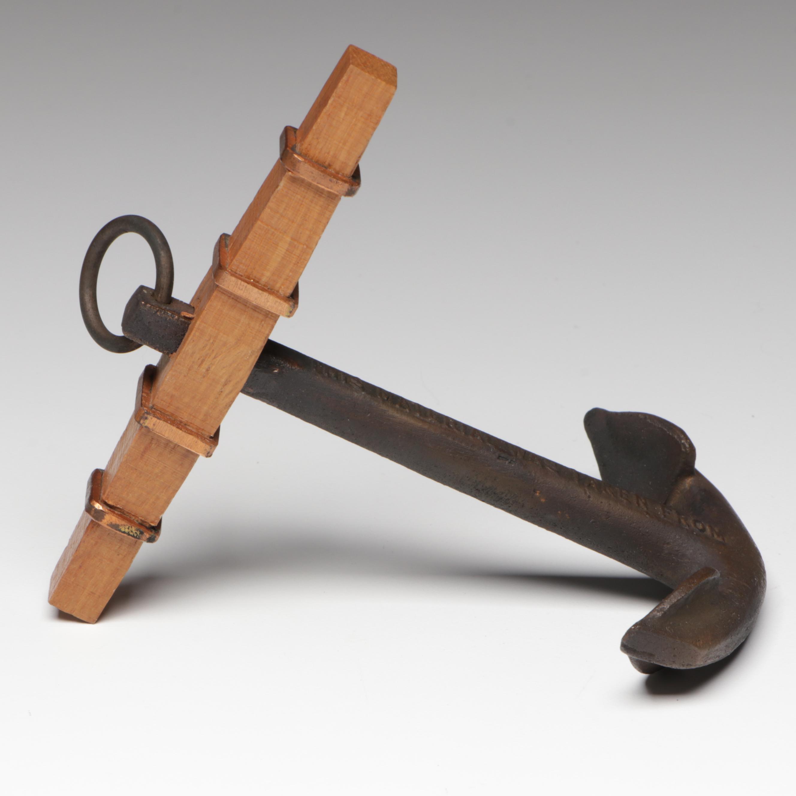 Model Anchor Made With Materials Taken From USS Constitution