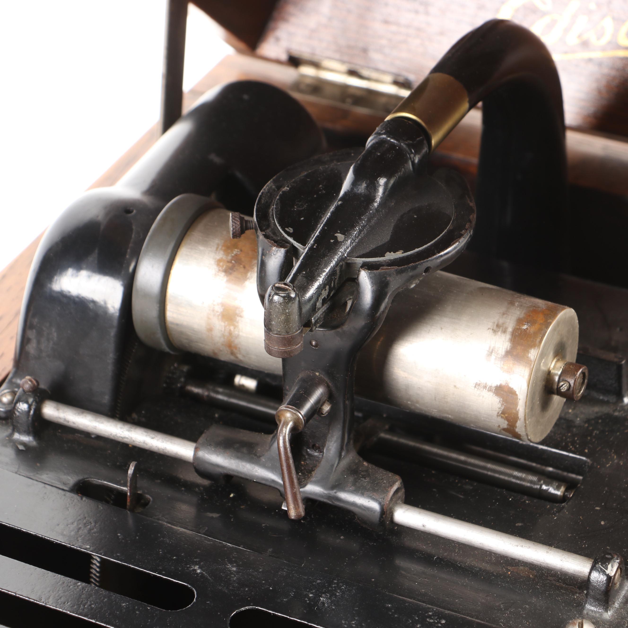 Edison Amberola Model 30 Cylinder Phonograph and Cylinder Records