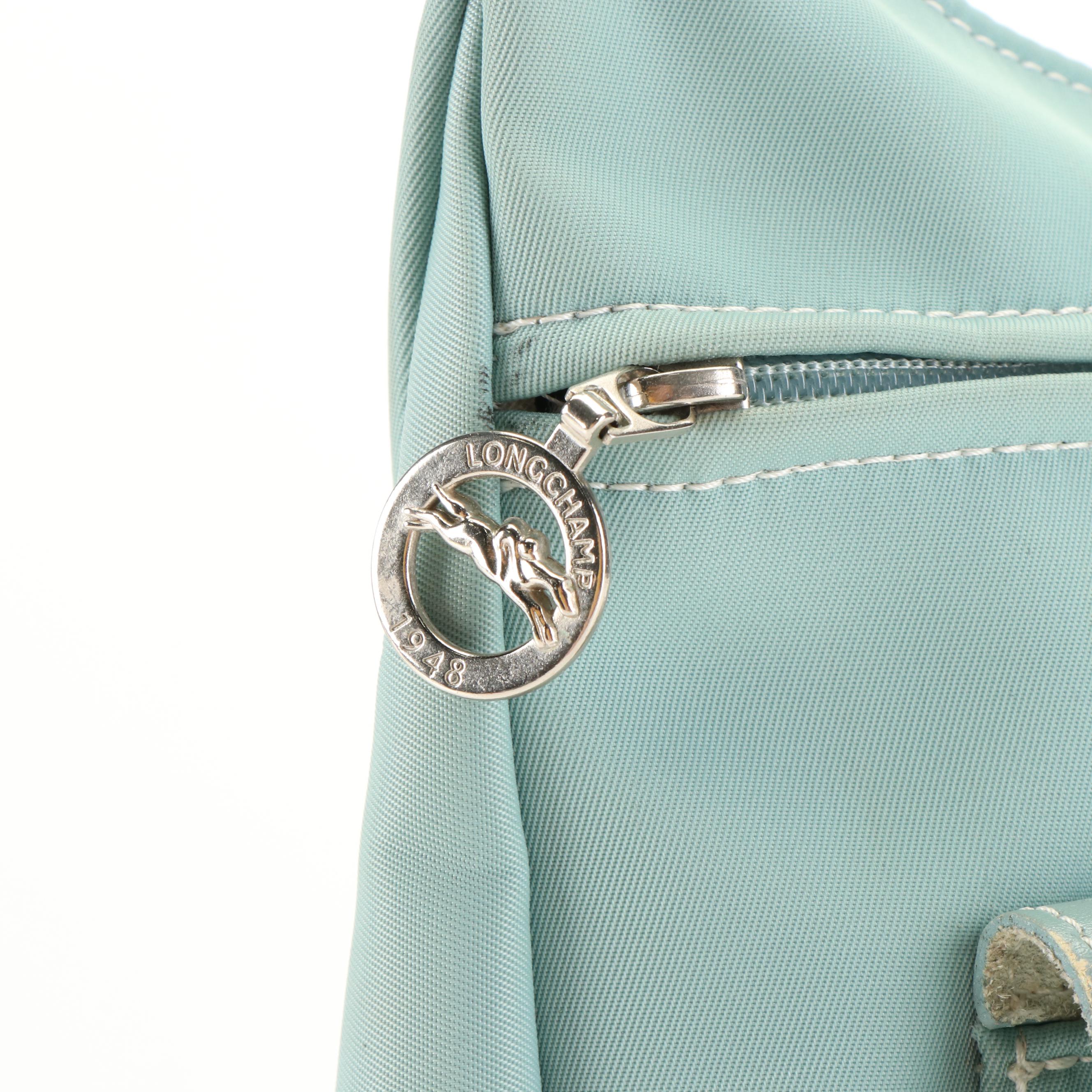 Longchamp Blue Vinyl Shoulder Bag