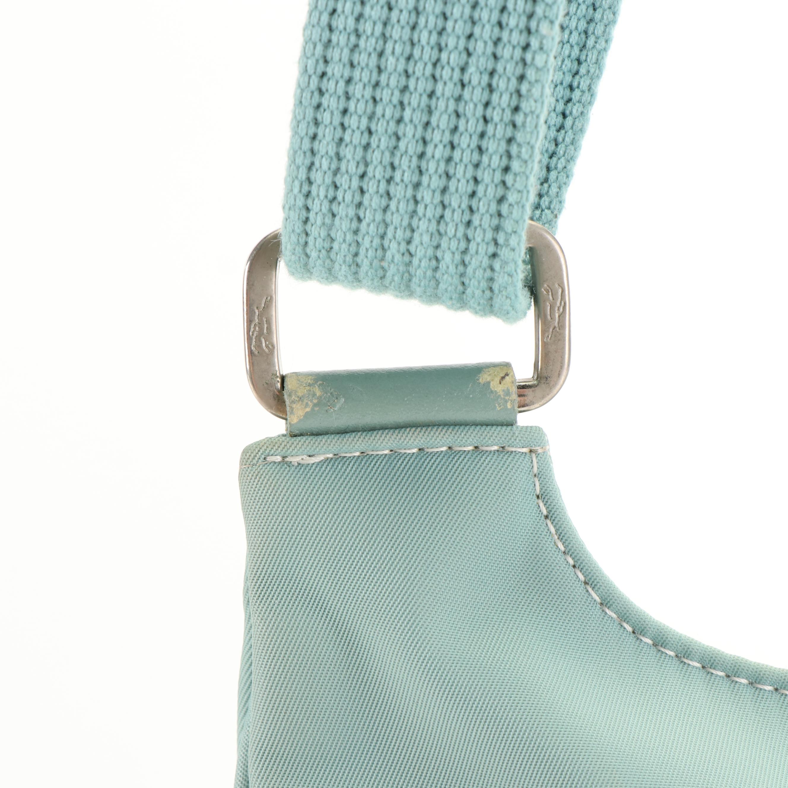 Longchamp Blue Vinyl Shoulder Bag