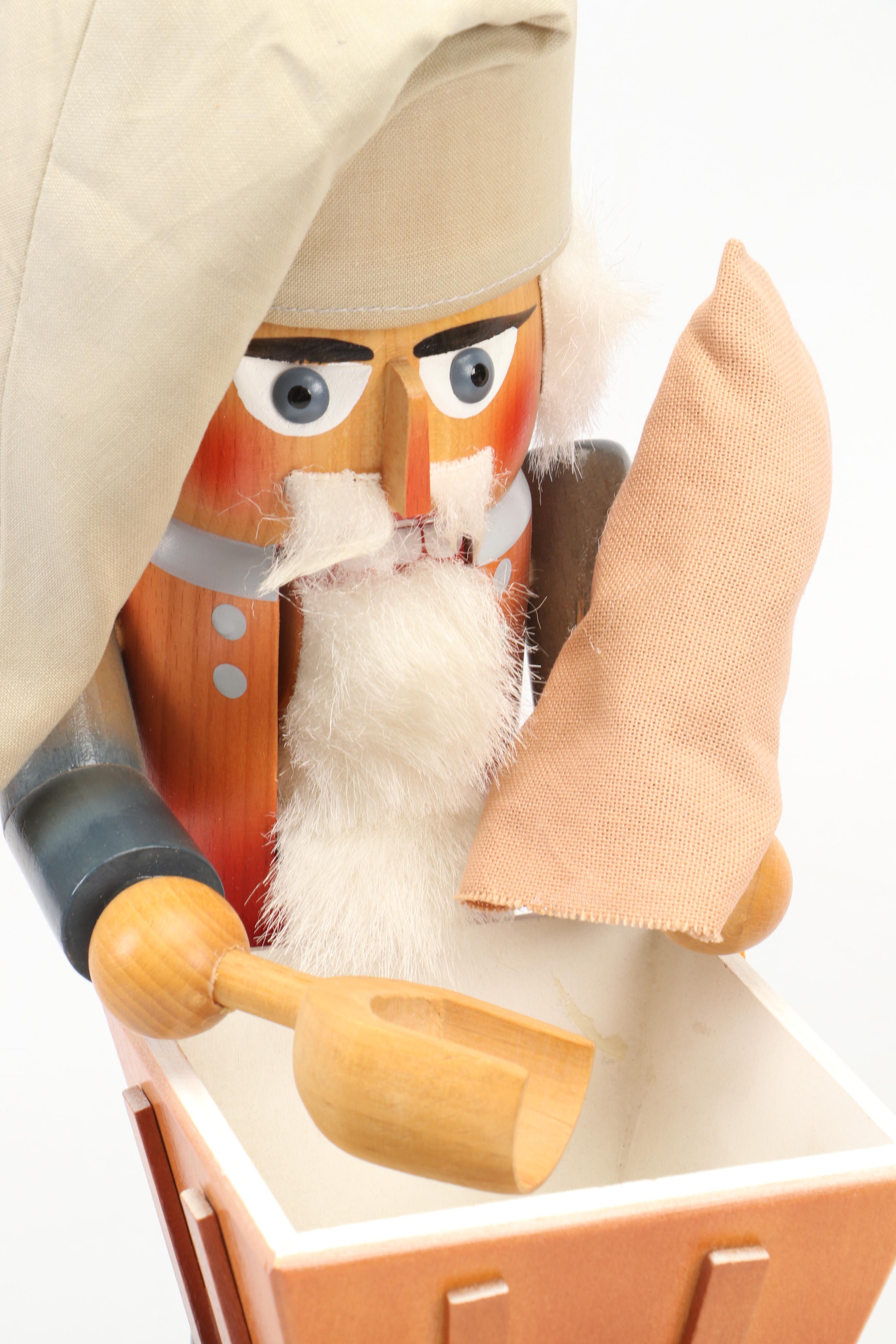 Steinbach Miller, Clock Maker, and Blacksmith Handcrafted Wooden Nutcrackers