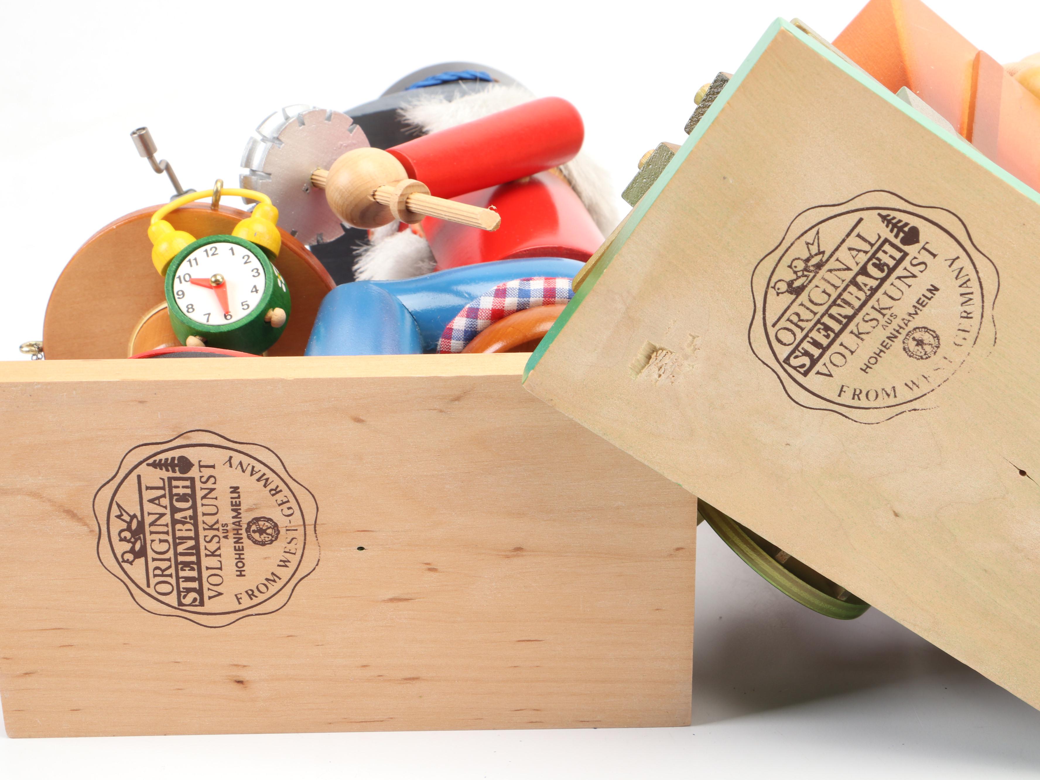 Steinbach Miller, Clock Maker, and Blacksmith Handcrafted Wooden Nutcrackers