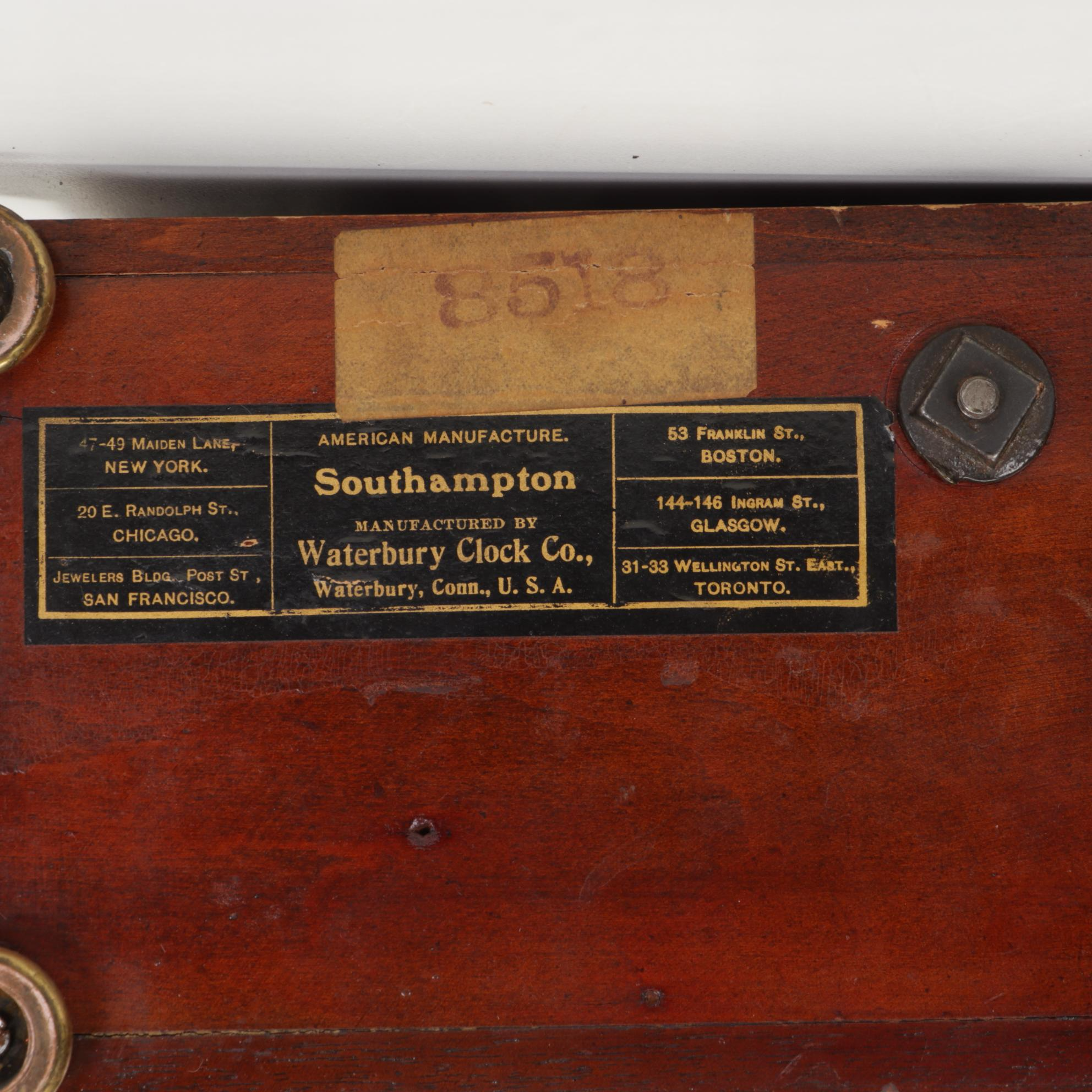 Waterbury Clock Co "South Hampton" Desk Clock, 1915