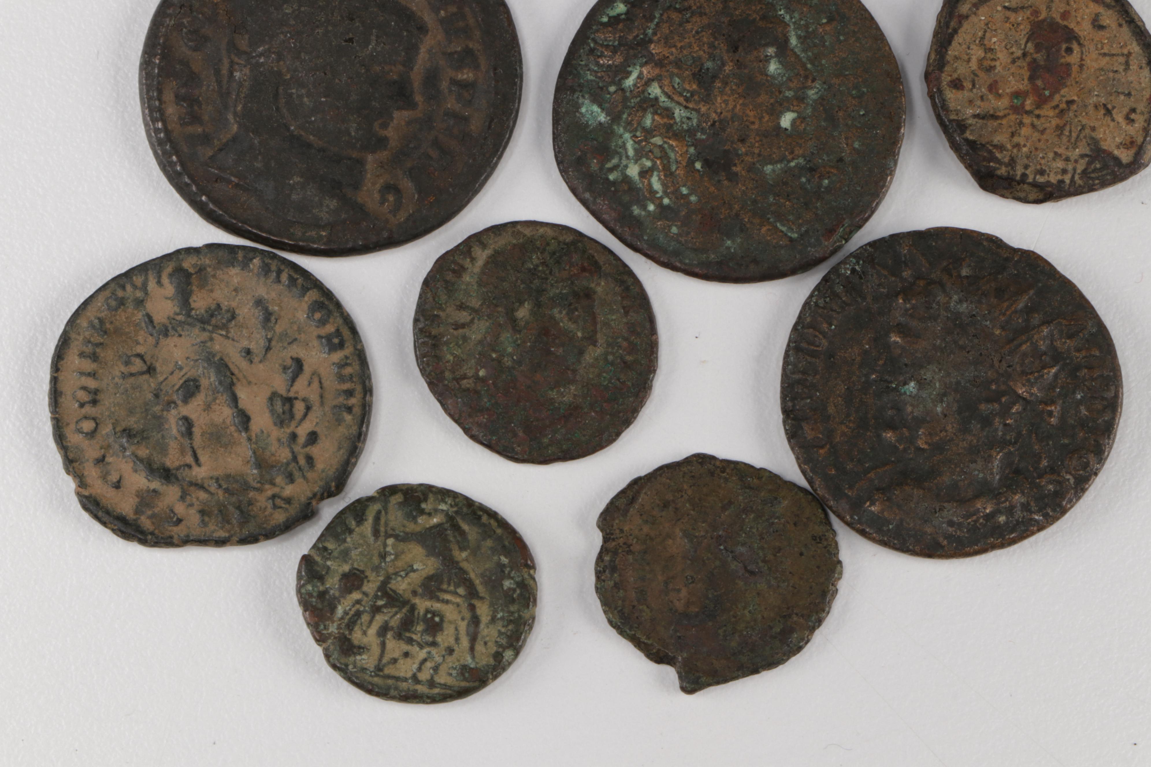 Ancient Roman and Byzantine Bronze Coinage, Including Follis Coins and Assarion