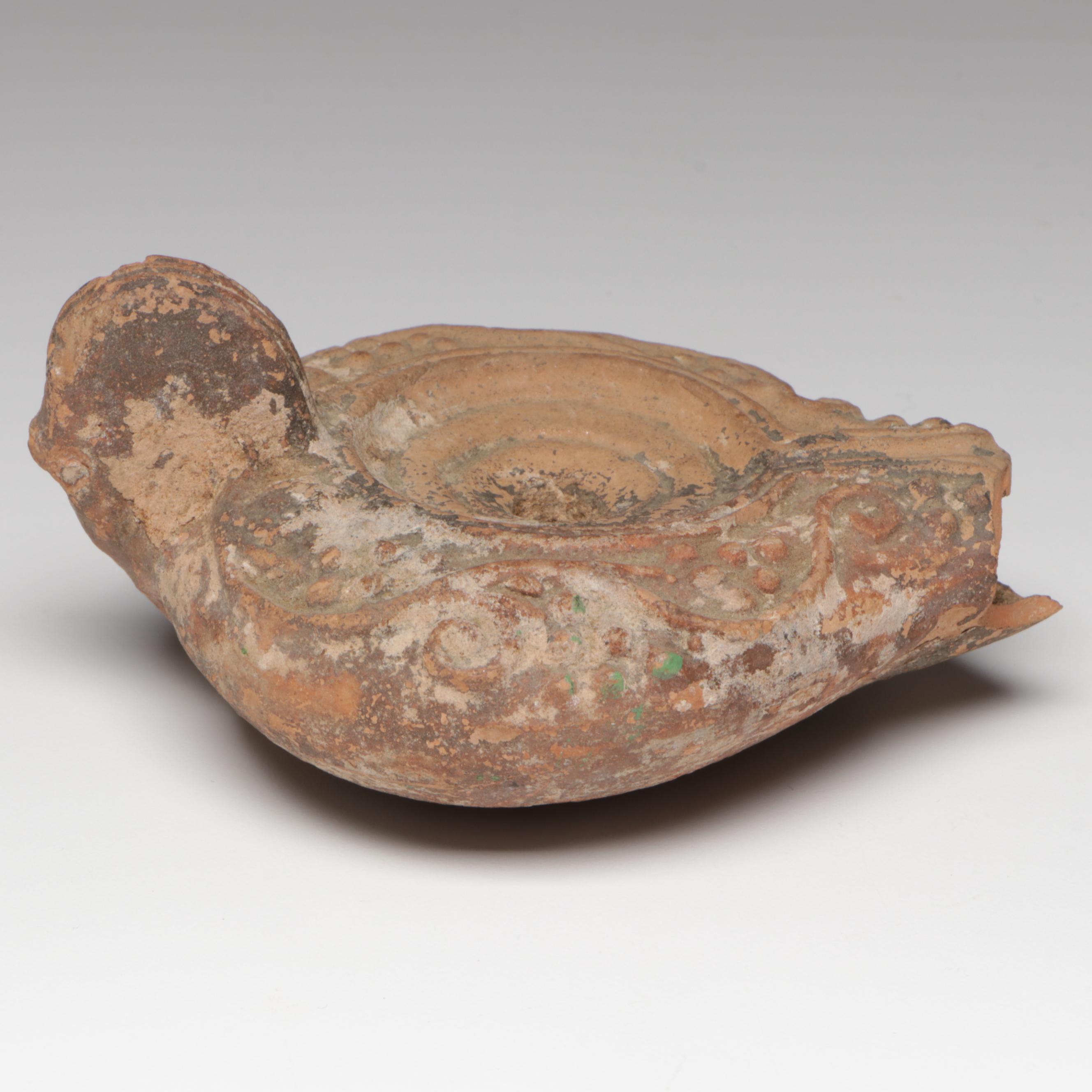 Roman Terracotta Oil Lamp