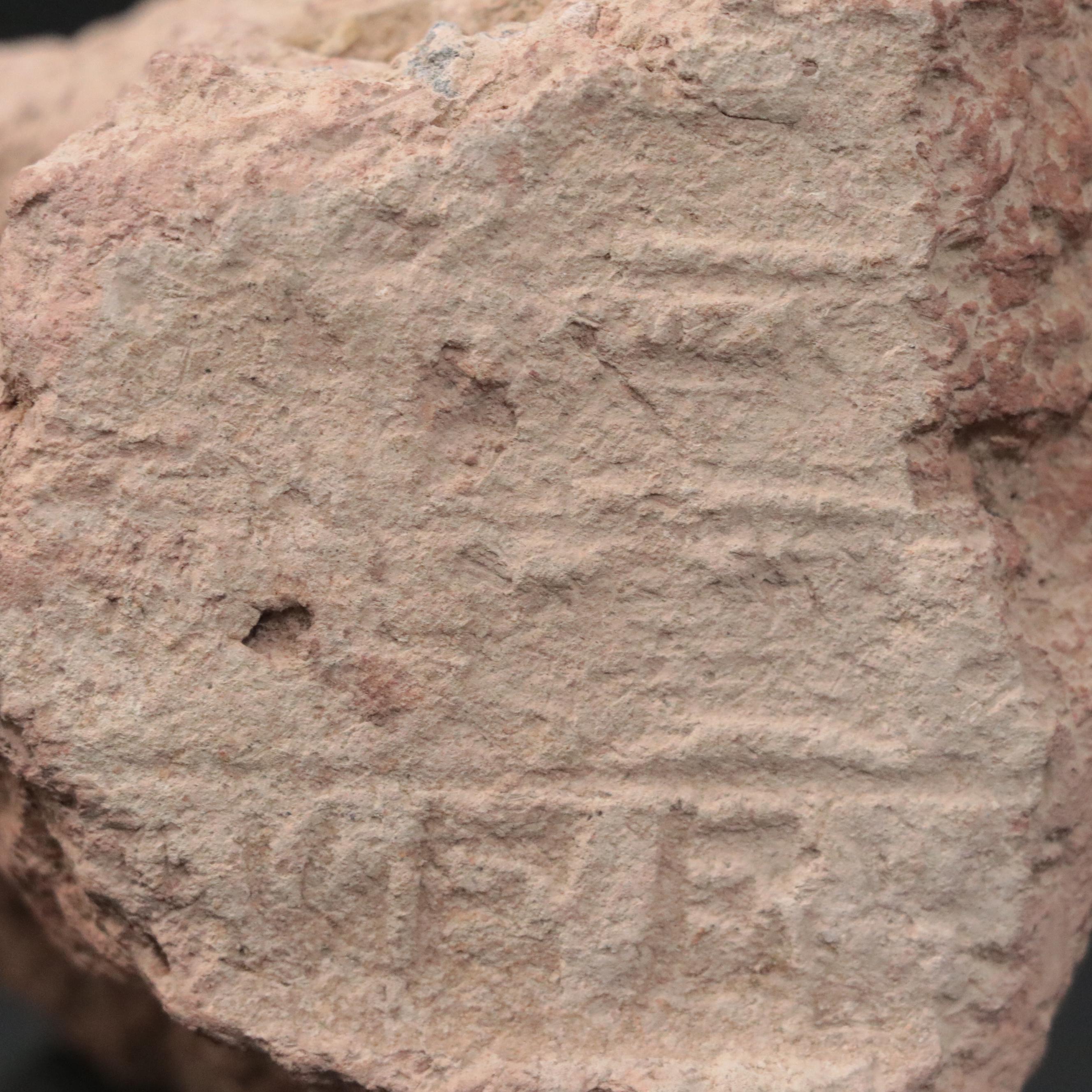 Ancient Cuneiform-Stamped Dried Clay Fragments