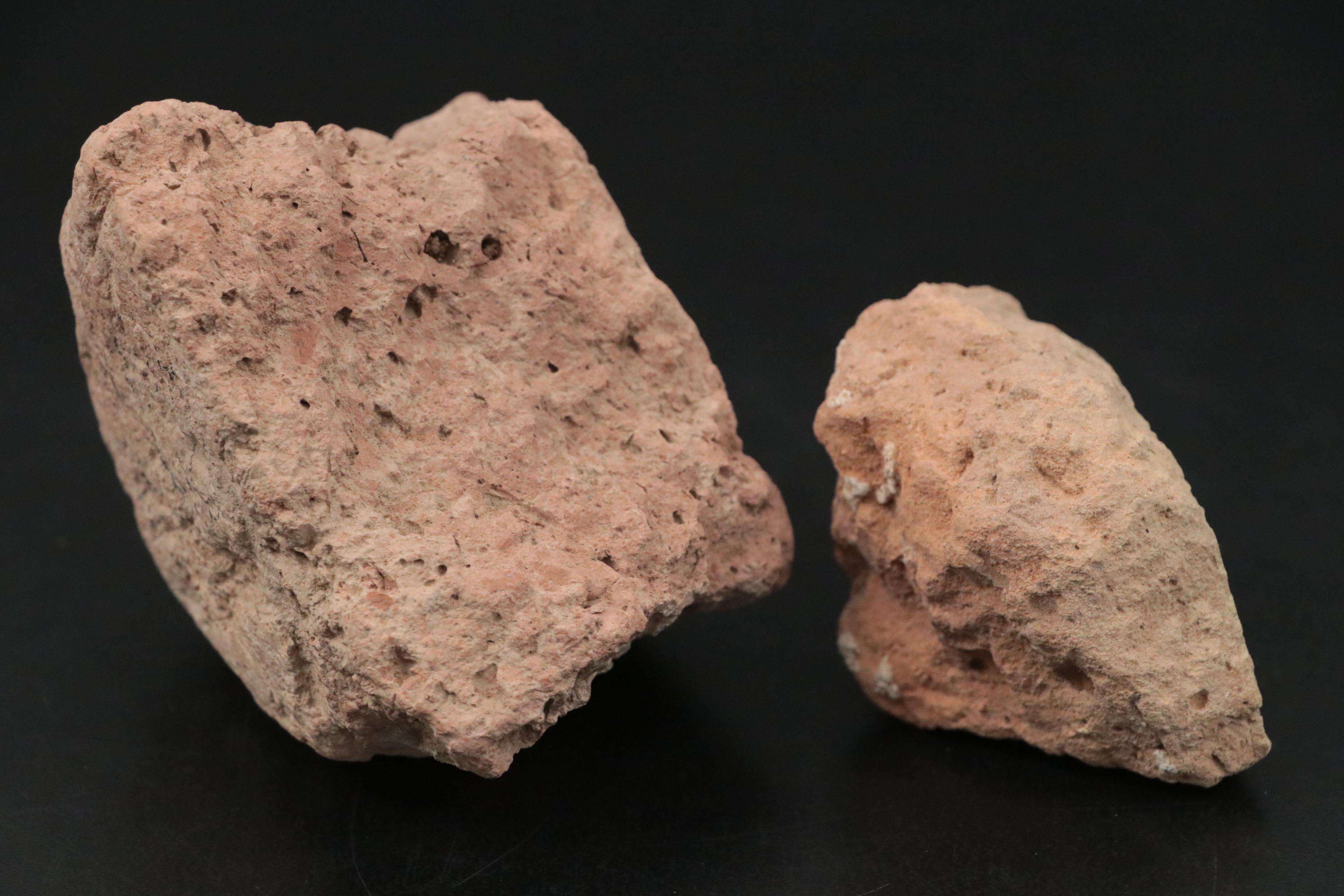 Ancient Cuneiform-Stamped Dried Clay Fragments