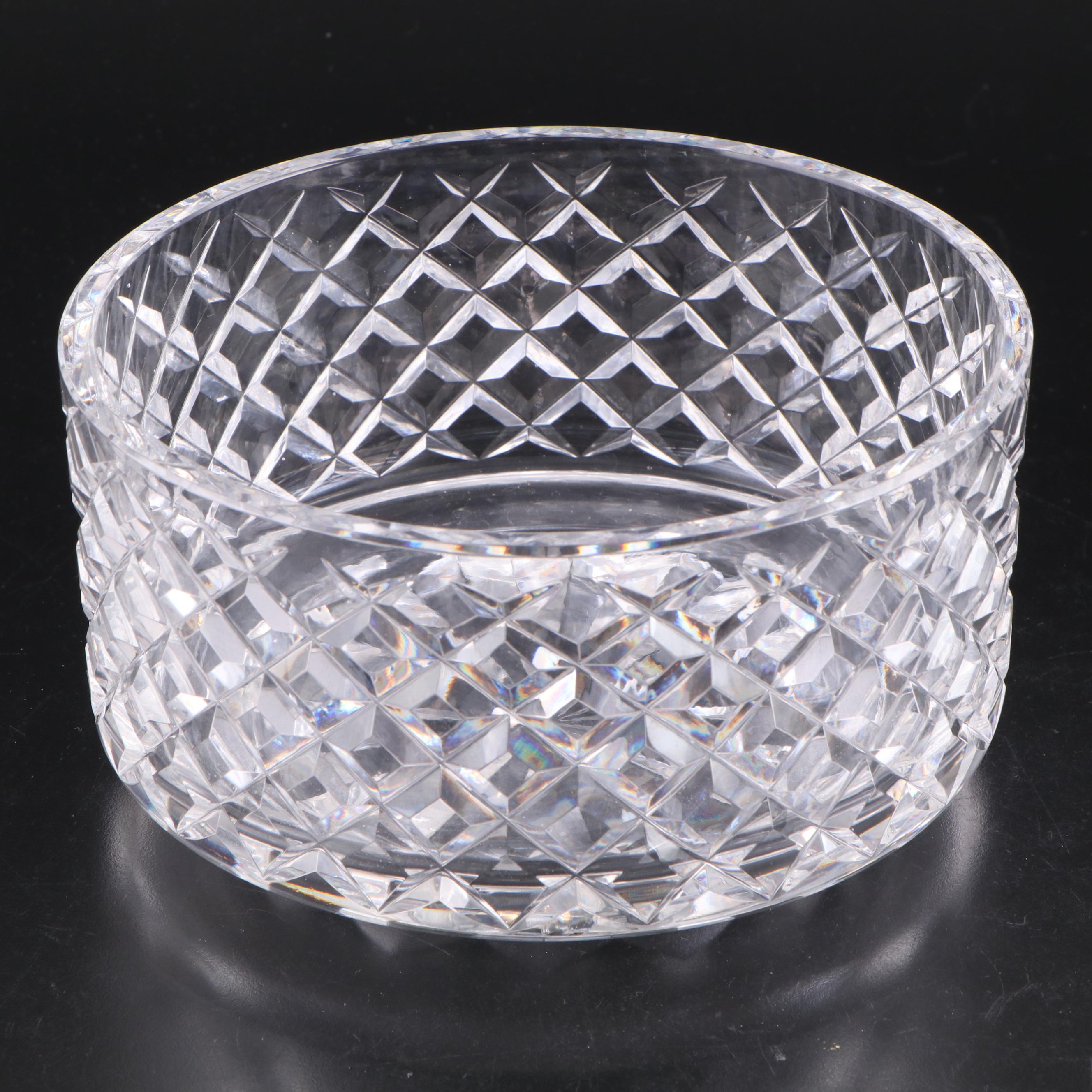 Waterford "Alana" Crystal Bowl and "Araglin" Crystal Round Platter