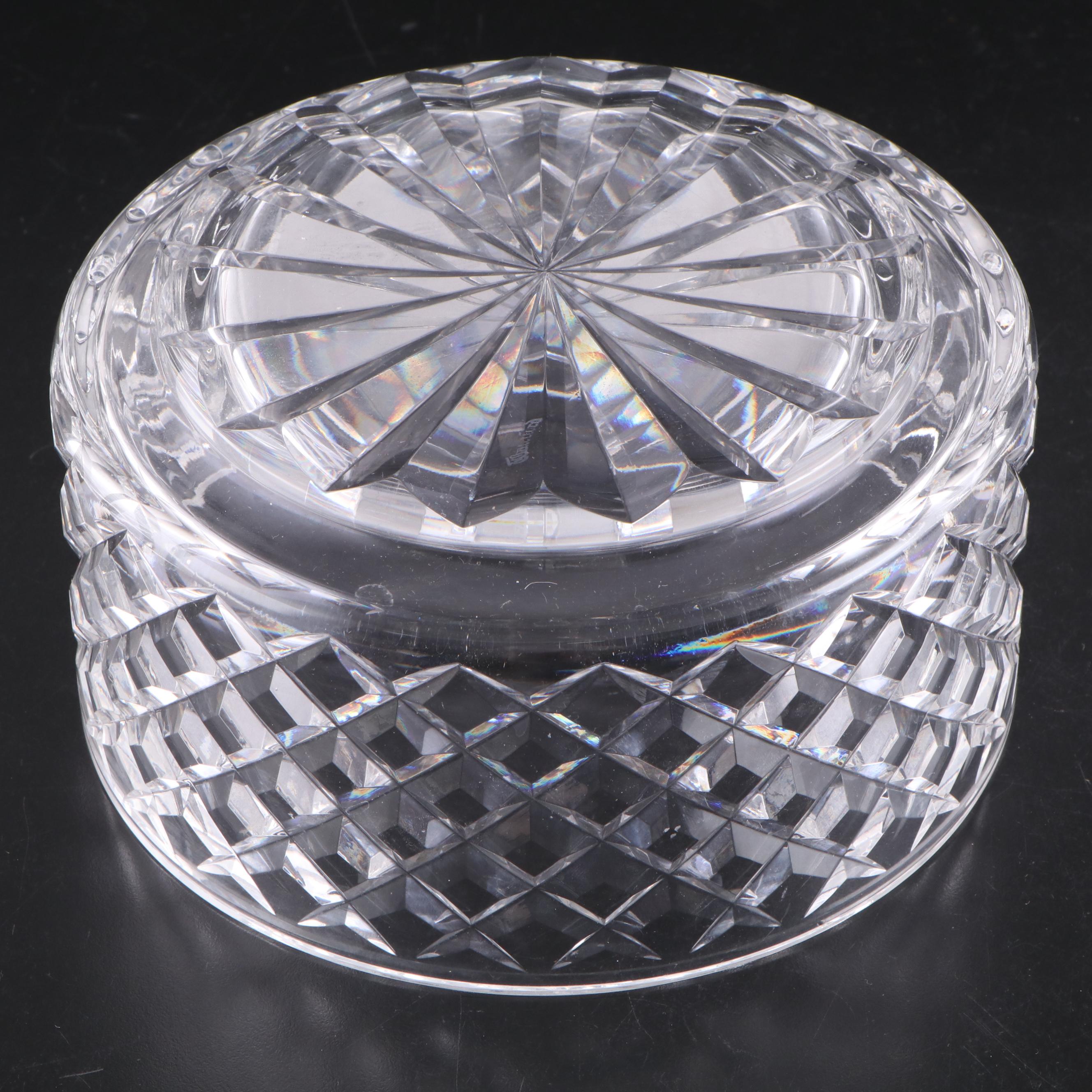 Waterford "Alana" Crystal Bowl and "Araglin" Crystal Round Platter
