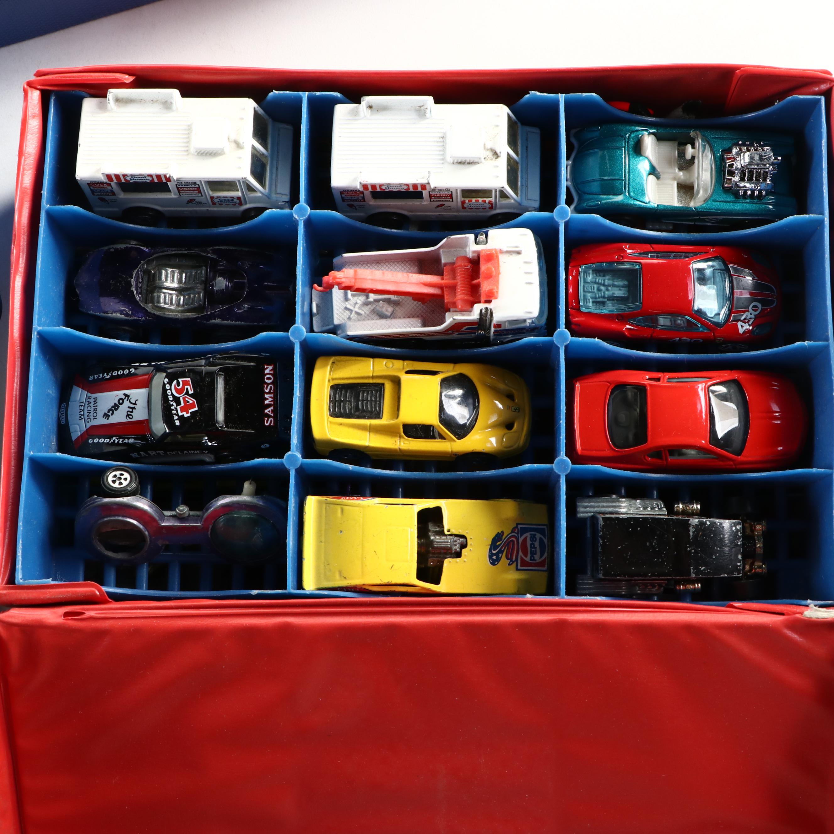 Hot Wheels, Matchbox with Other Toy Cars and Cases Including "Good Humor Truck"