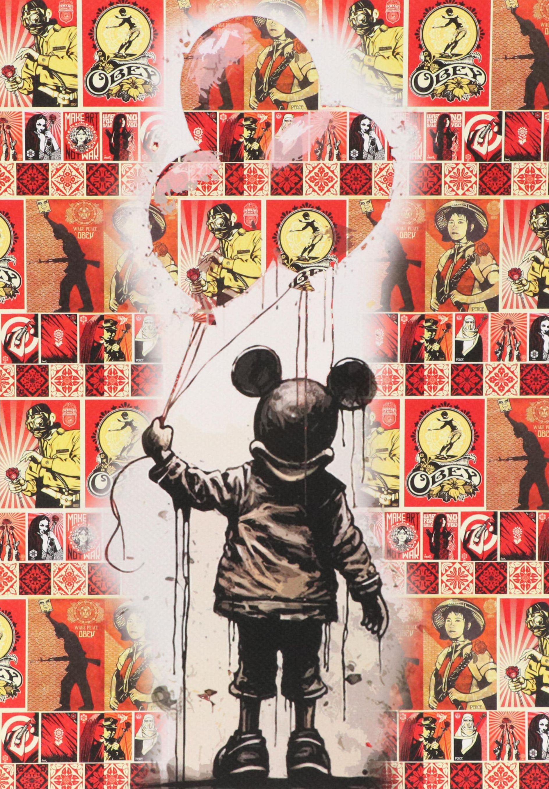 Death NYC Pop Art Digital Print With Shepard Fairey x Mickey, 21st Century