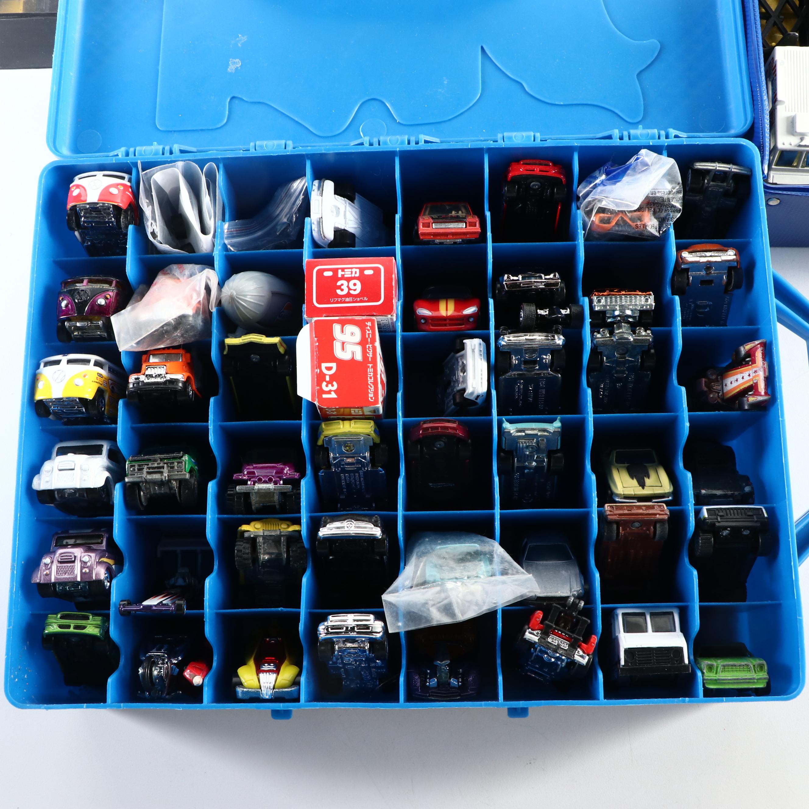 Hot Wheels, Matchbox with Other Toy Cars and Cases Including "Good Humor Truck"