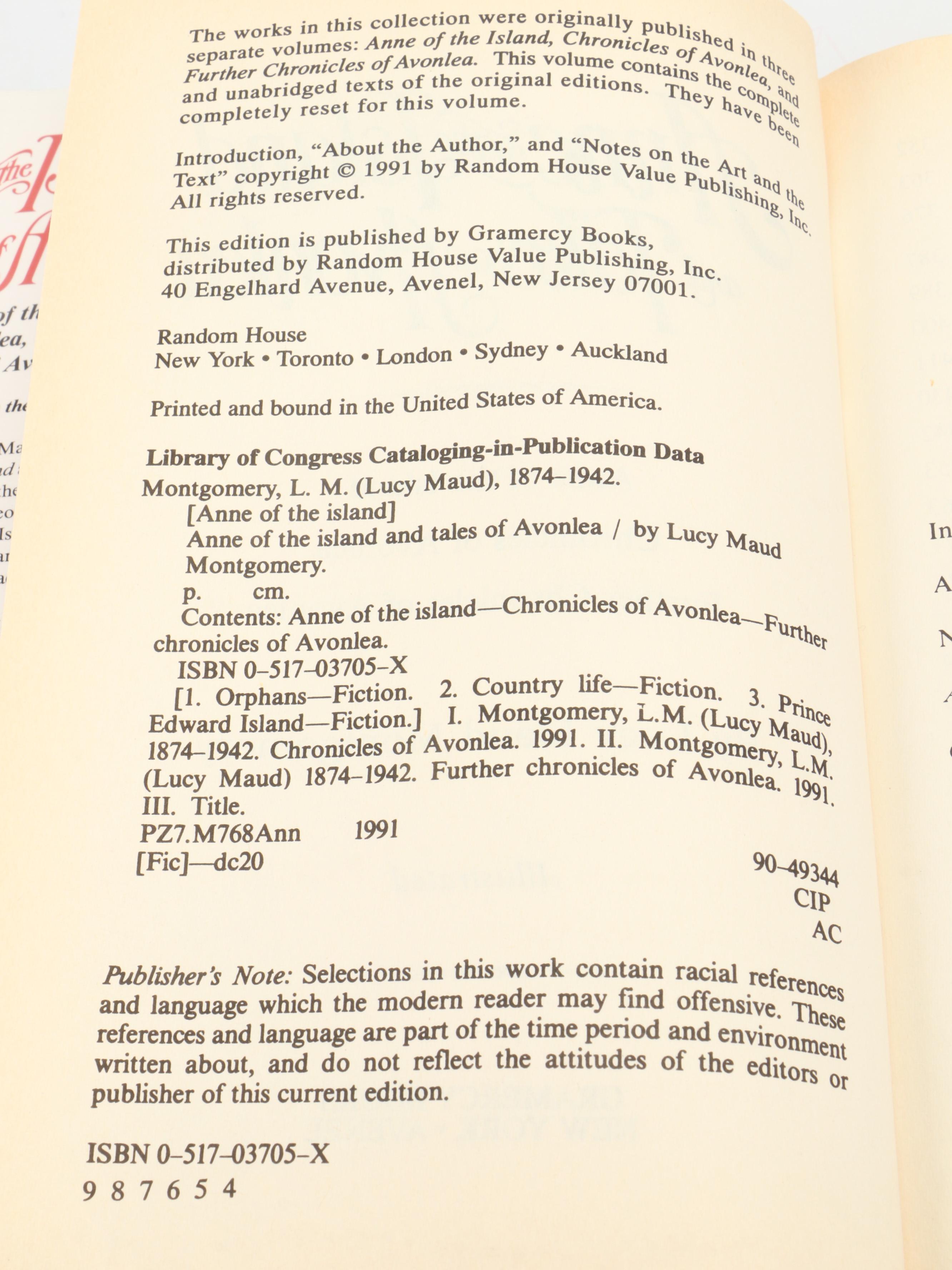 Edith Wharton, Lucy Maud Montgomery, and F. Scott Fitzgerald Anthologies