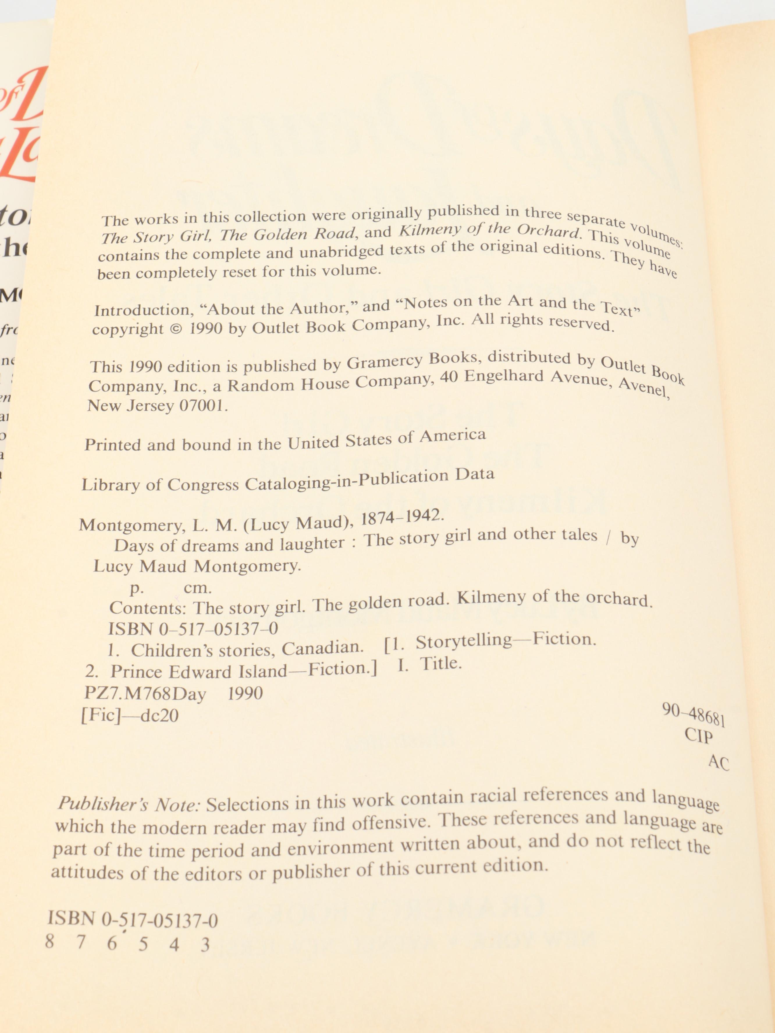 Edith Wharton, Lucy Maud Montgomery, and F. Scott Fitzgerald Anthologies