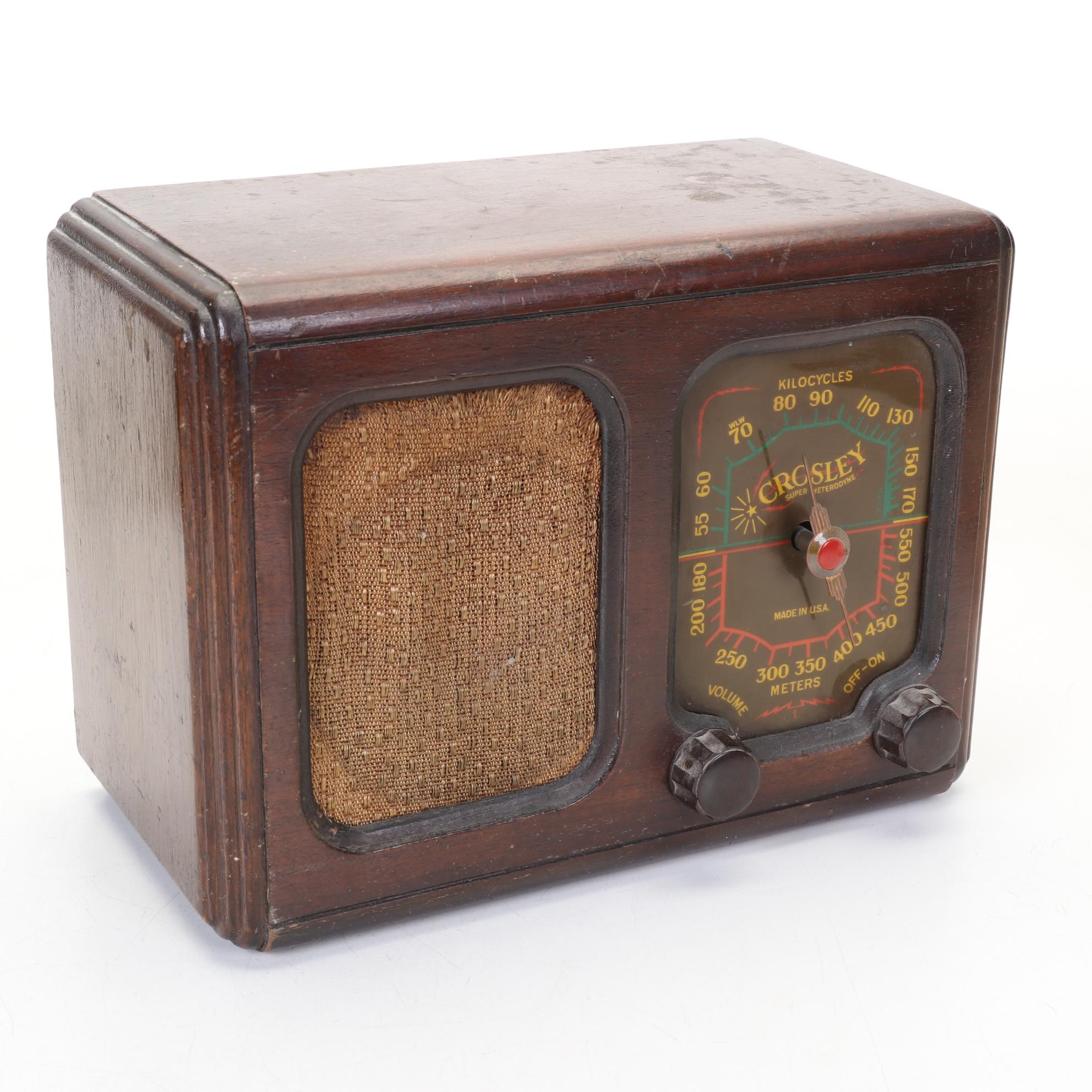 Crosley and Bendix Vacuum Tube Radios, Mid 20th Century