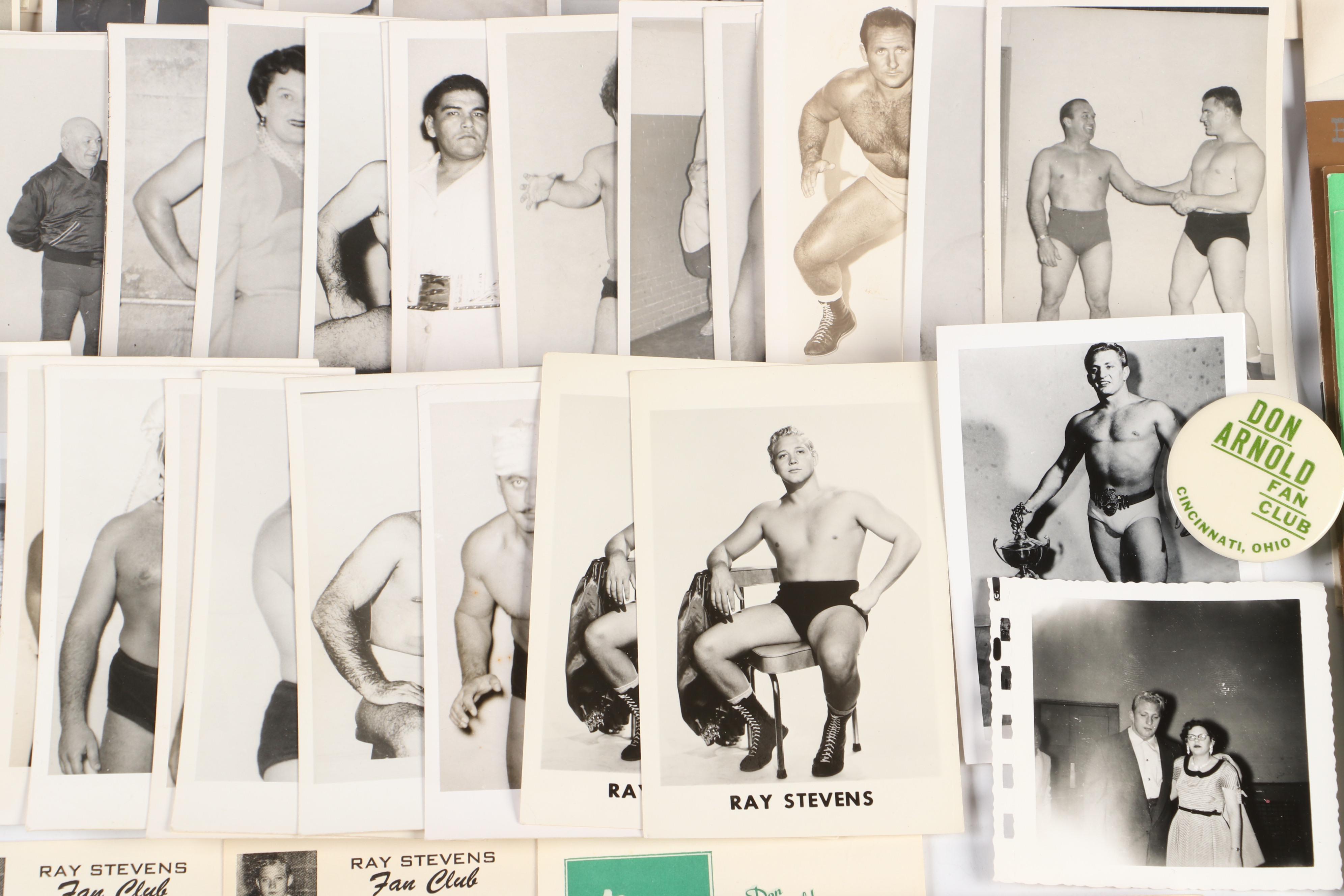 Vintage Wrestling Fan Club Membership Cards, Calendars, Signed Prints, and More