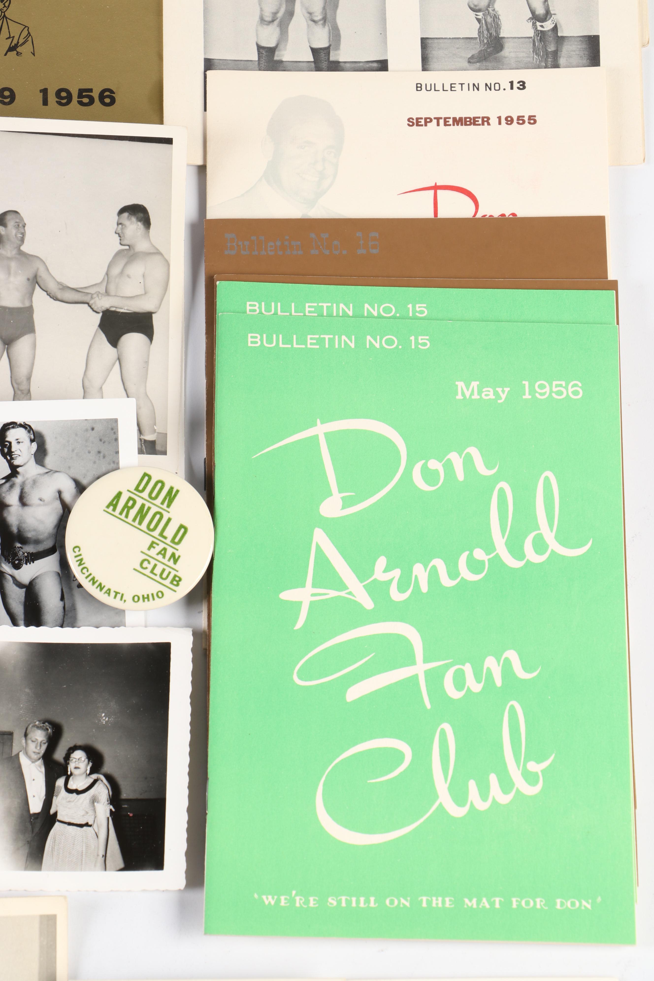 Vintage Wrestling Fan Club Membership Cards, Calendars, Signed Prints, and More