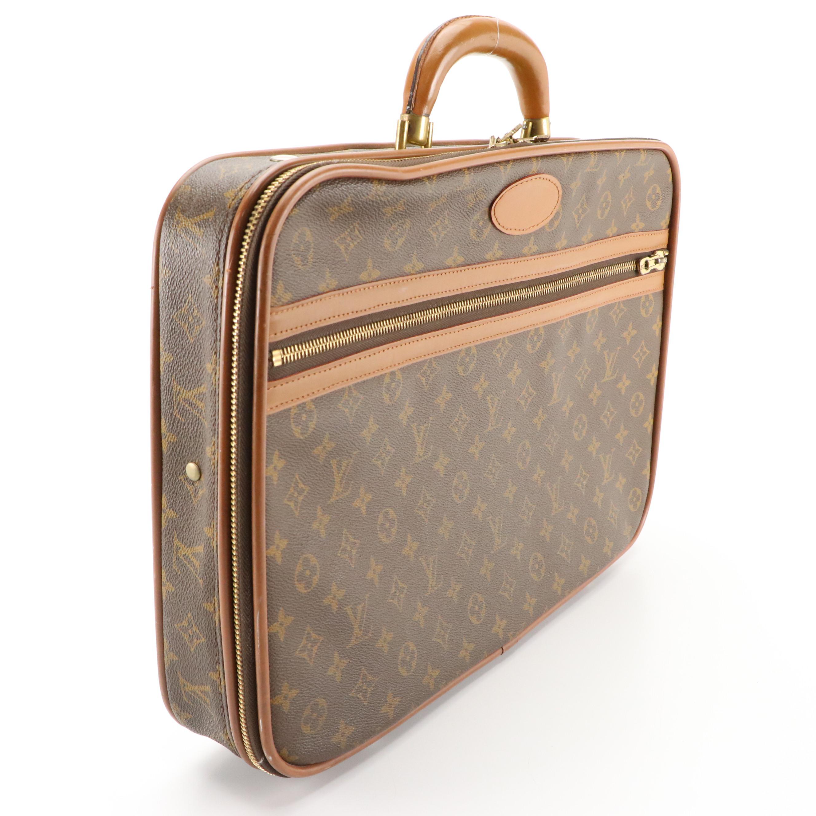 Louis Vuitton Soft Side Briefcase Bag in Monogram Canvas and Leather