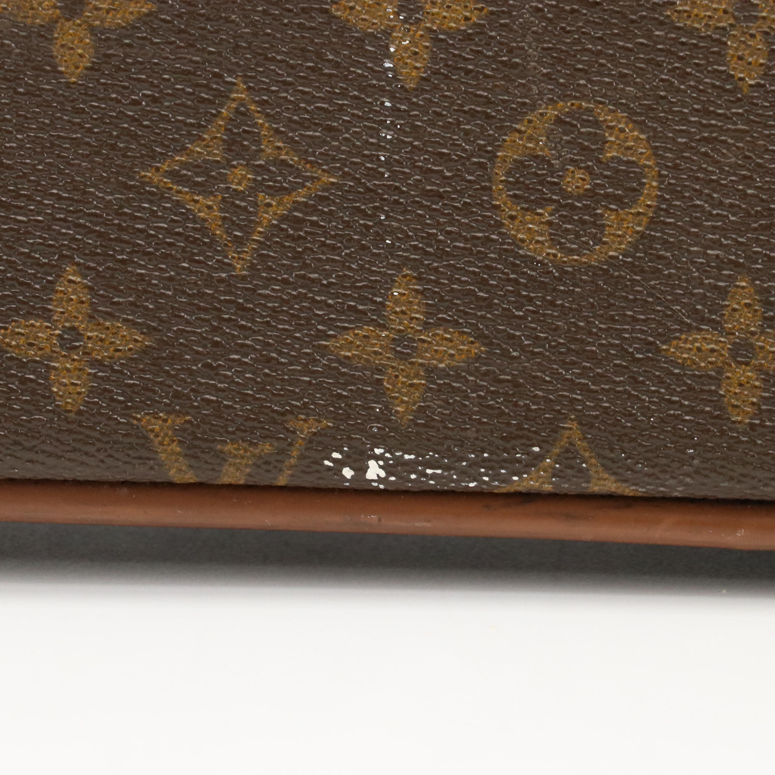 Louis Vuitton Soft Side Briefcase Bag in Monogram Canvas and Leather