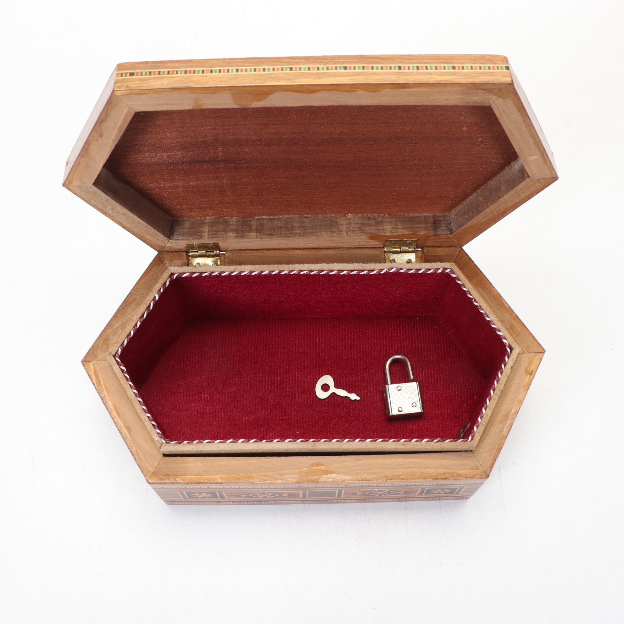 Anri Music Box Featuring Swiss Movement With Wood Inlaid And Decorative Boxes