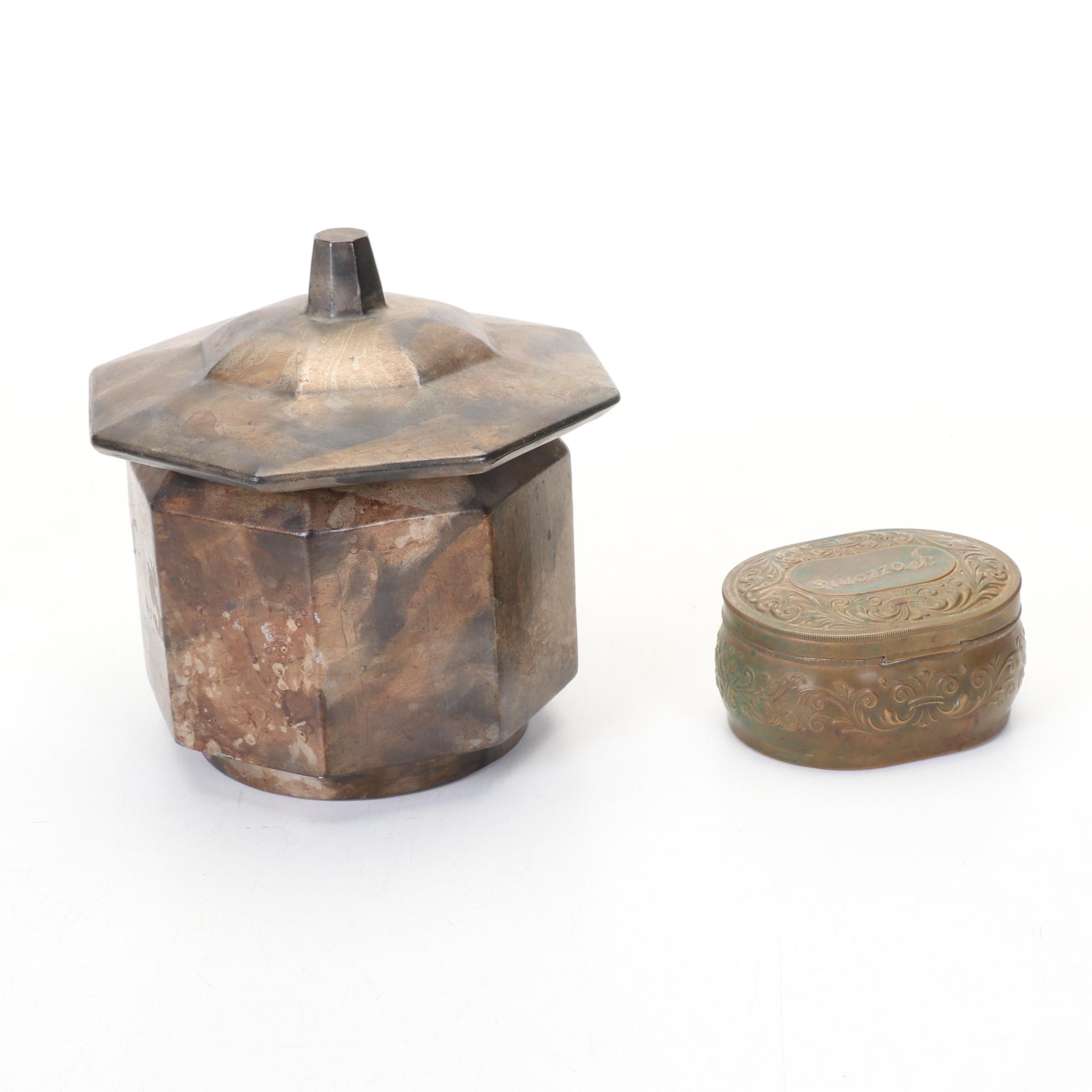 Anri Music Box Featuring Swiss Movement With Wood Inlaid And Decorative Boxes