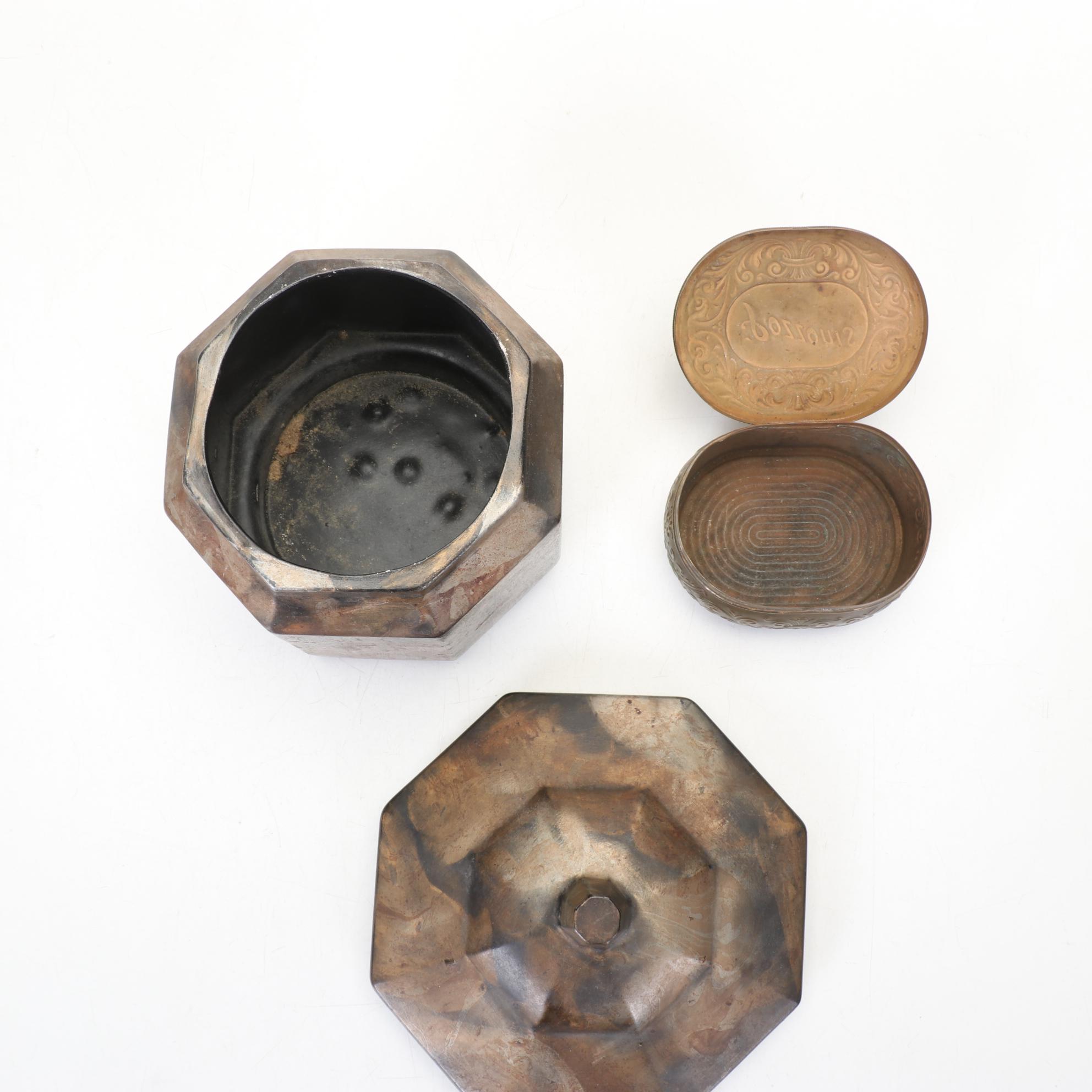 Anri Music Box Featuring Swiss Movement With Wood Inlaid And Decorative Boxes