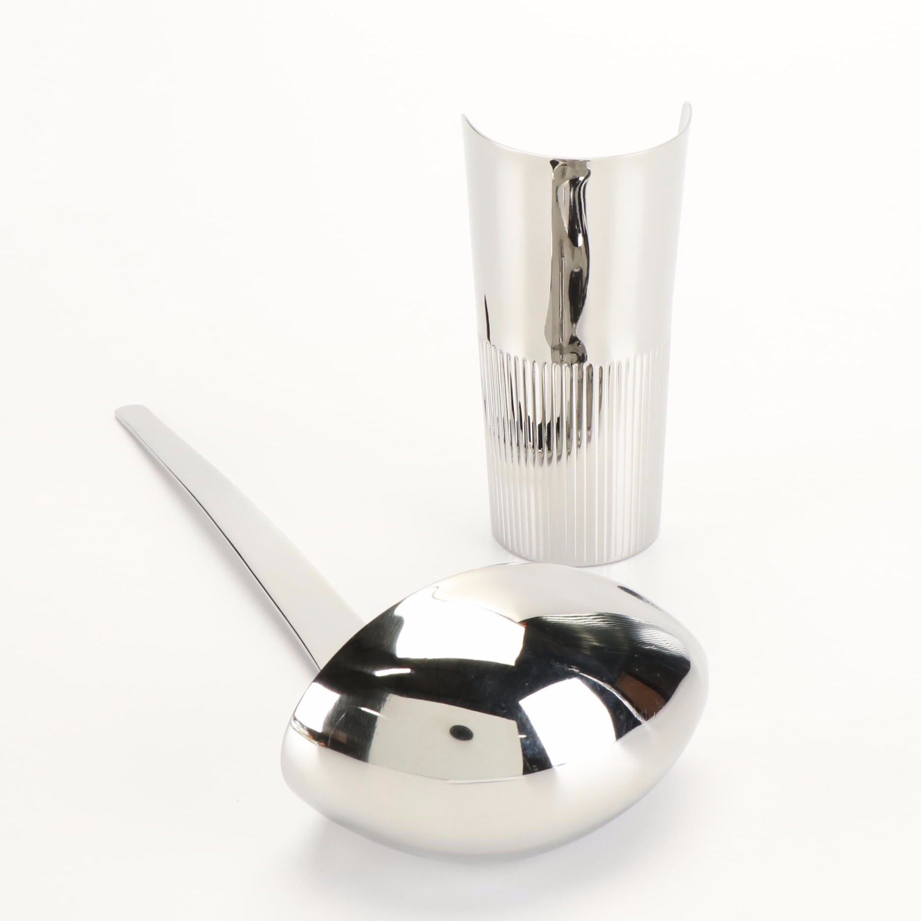 Georg Jensen Stainless Steel Ladle, Pitcher and Knife Set