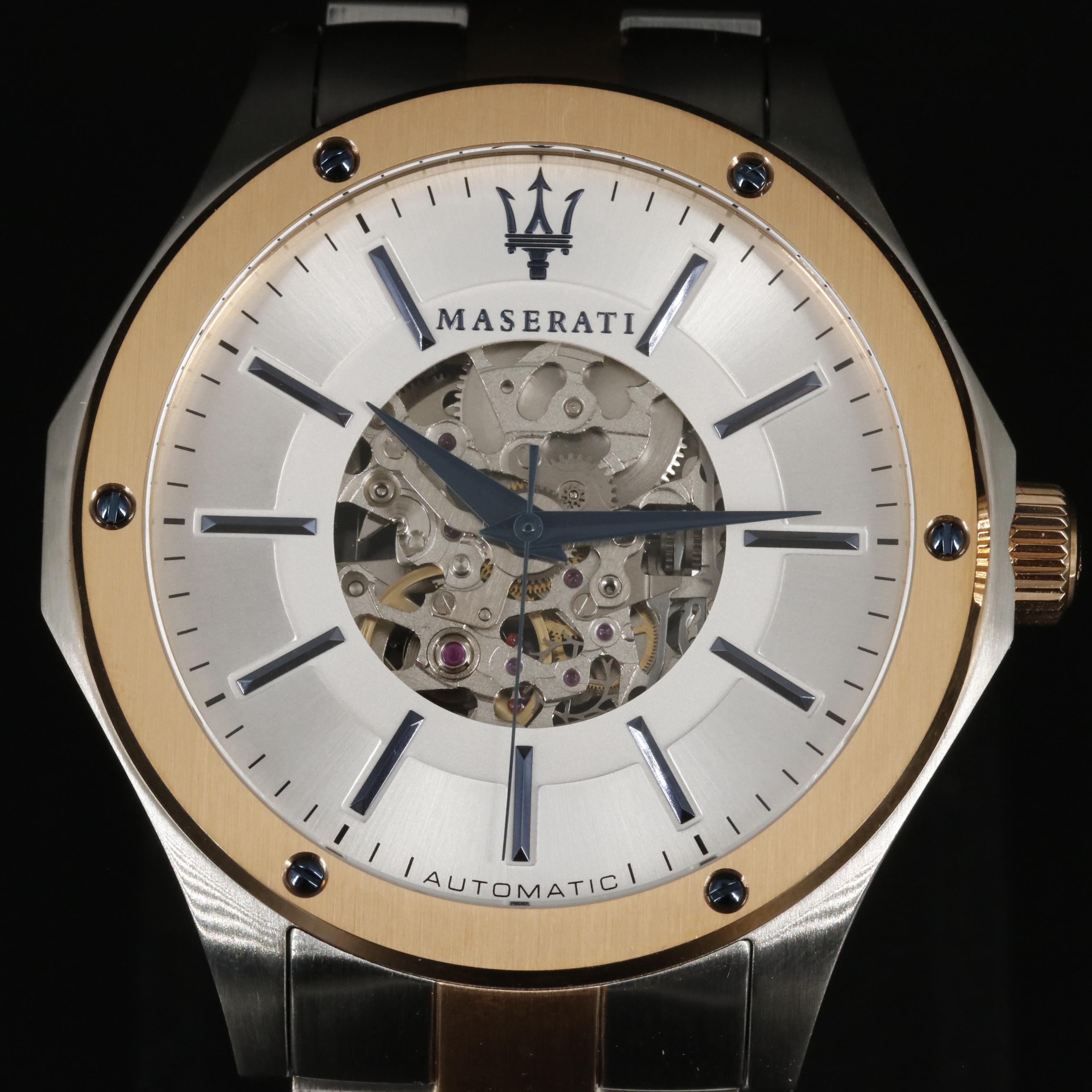 Maserati Circuito Automatic TwoTone Stainless Steel Skeleton
