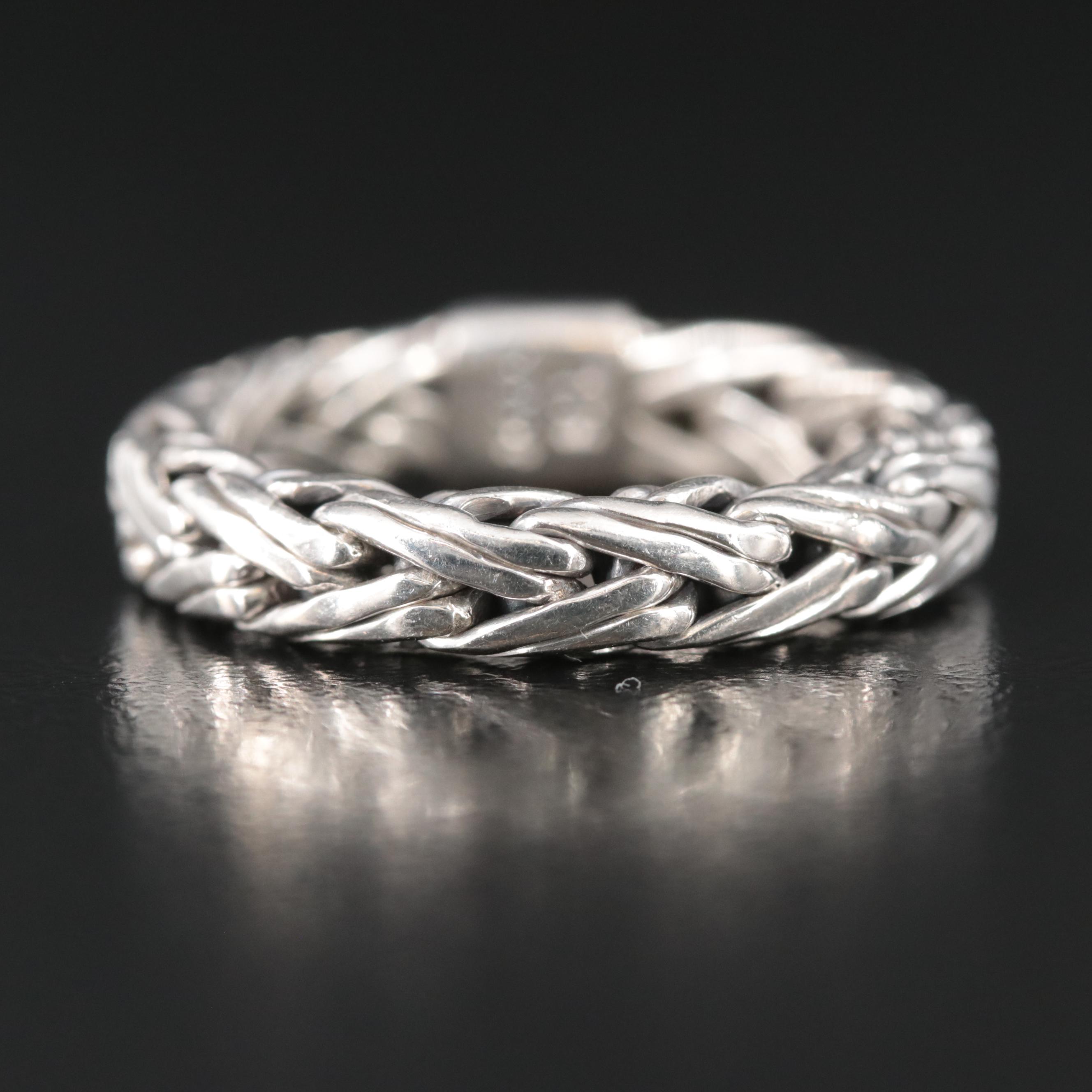 Sarda Sterling Wheat Chain Ring