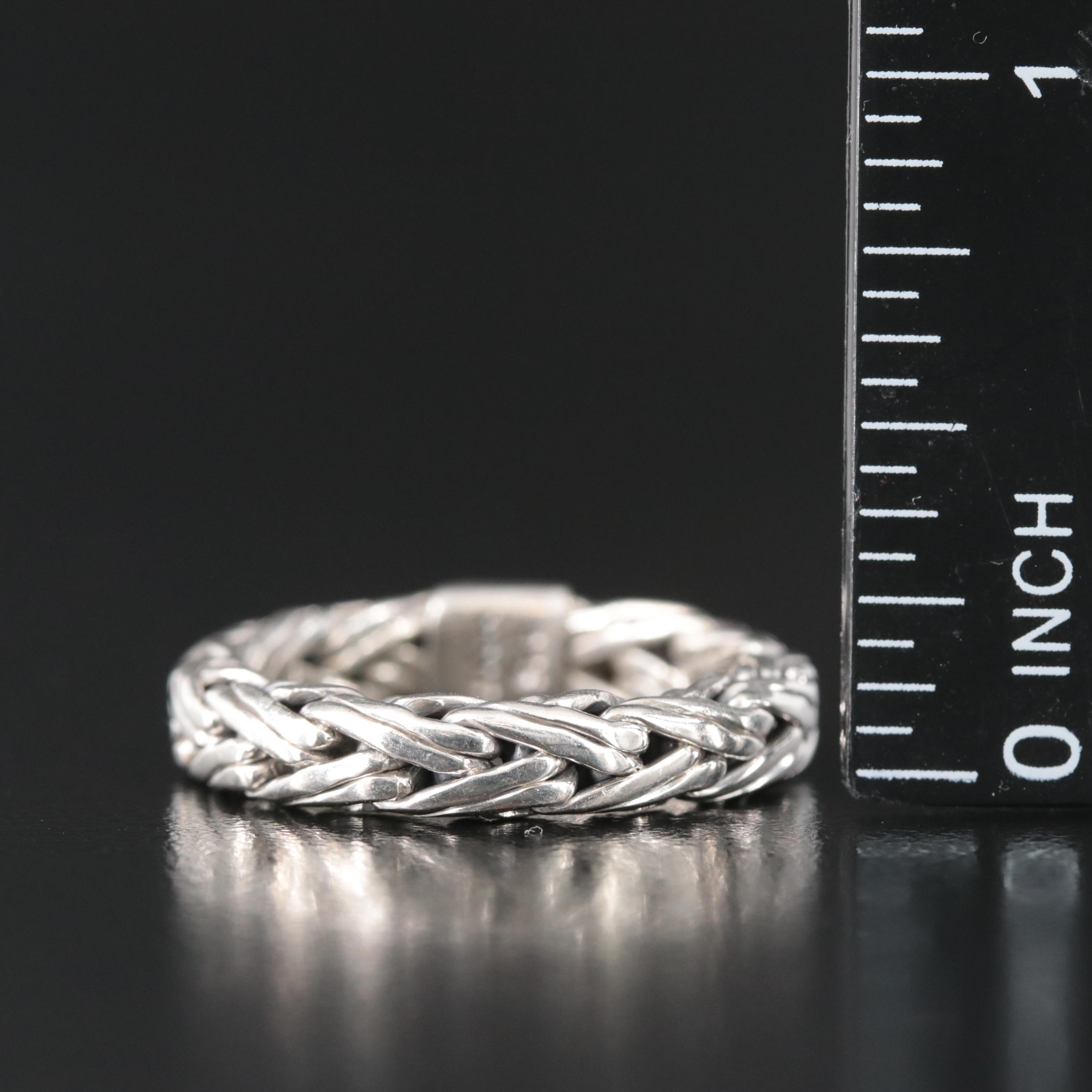Sarda Sterling Wheat Chain Ring