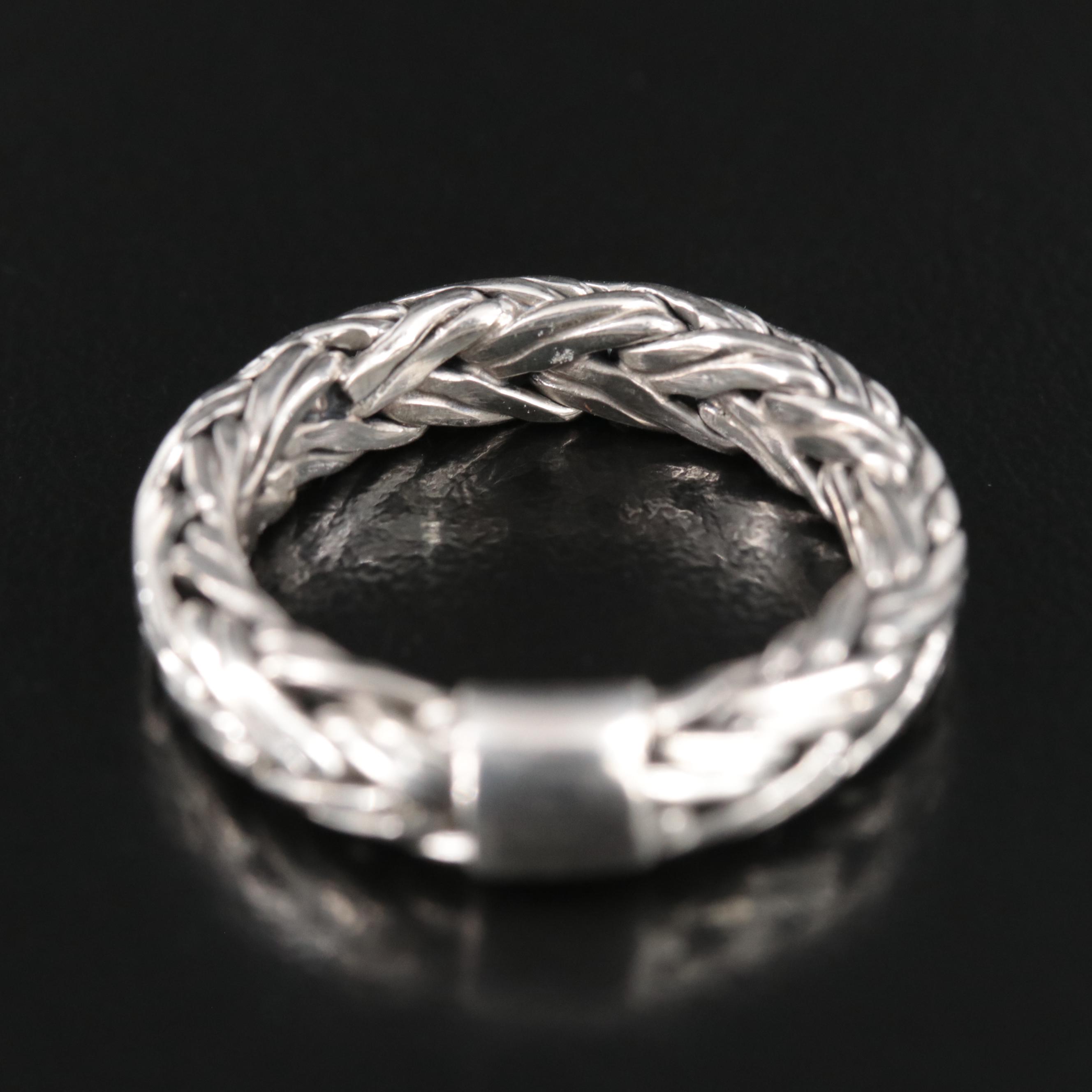 Sarda Sterling Wheat Chain Ring