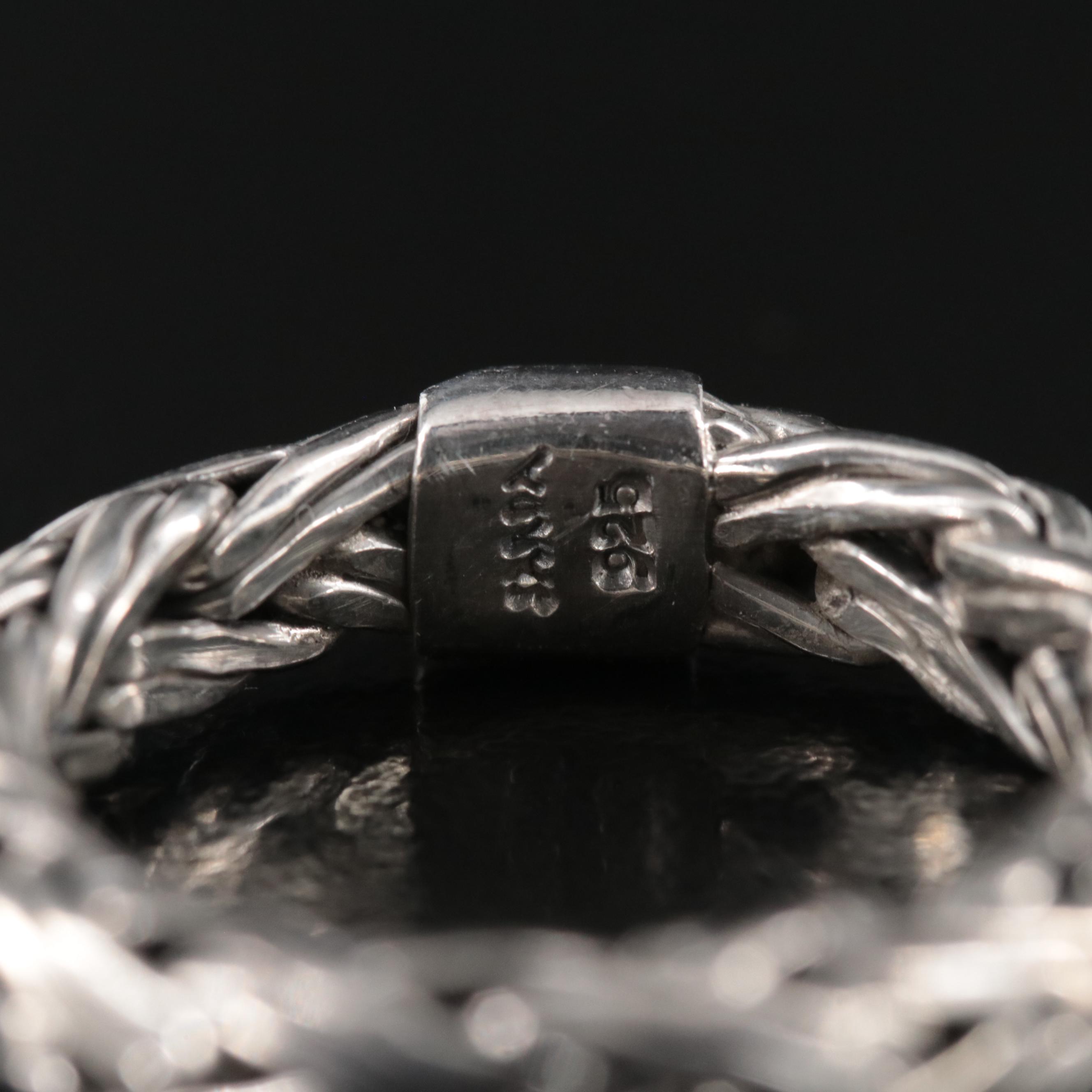 Sarda Sterling Wheat Chain Ring