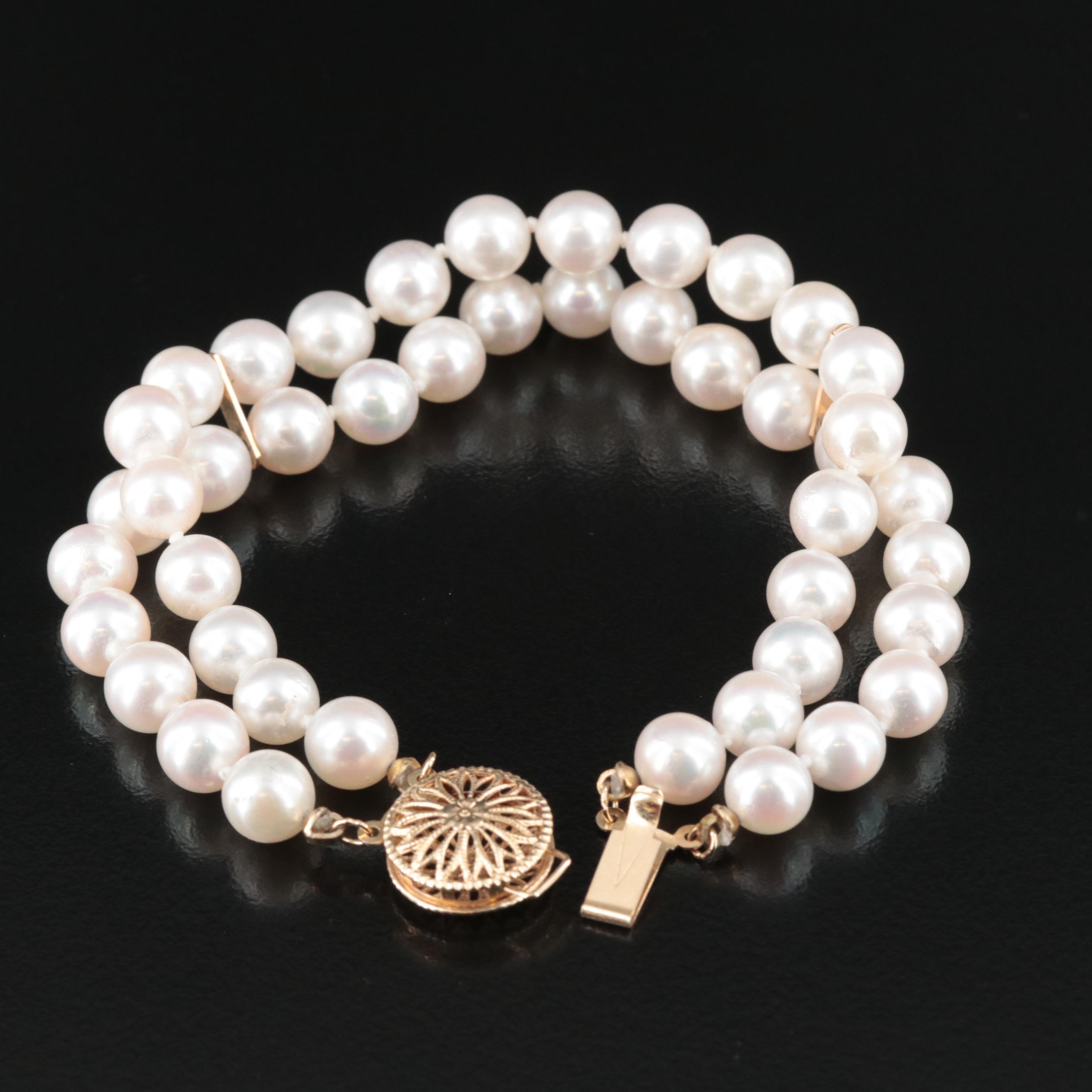 14K Pearl Bracelet