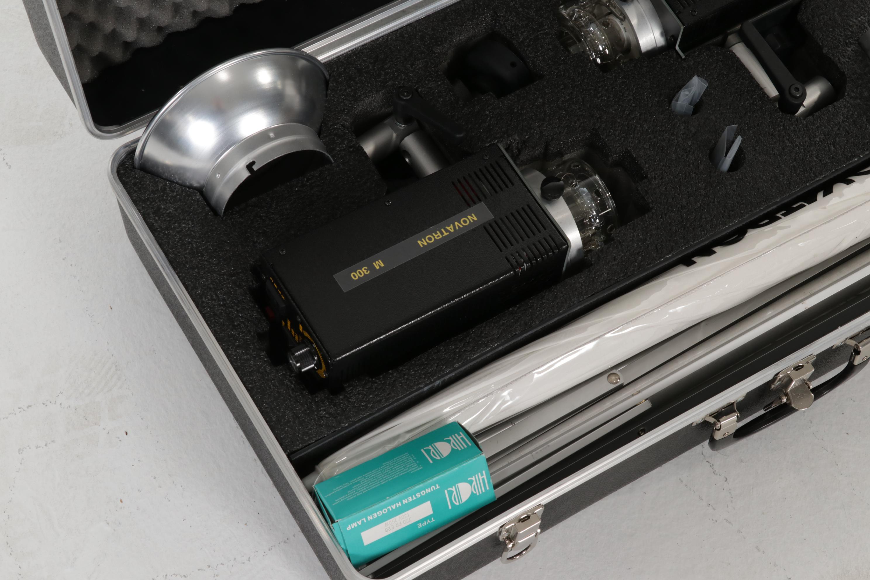 Novatron M300 Monolight Photography Lighting Kit in Hard-Shell Case