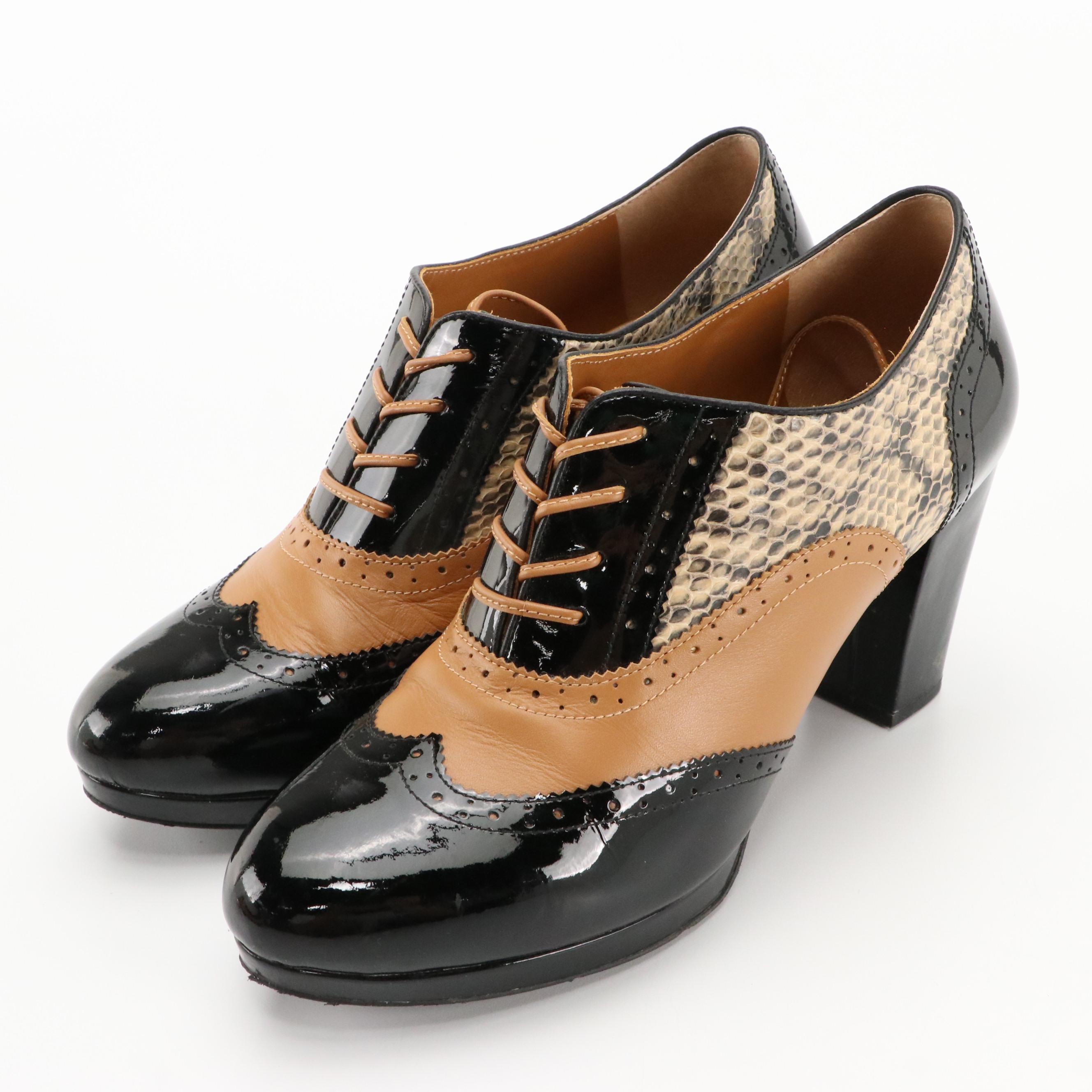 Shoes of Prey Multi-Leather Oxford Pumps, Tory Burch Jolie Ballet Flats in Box