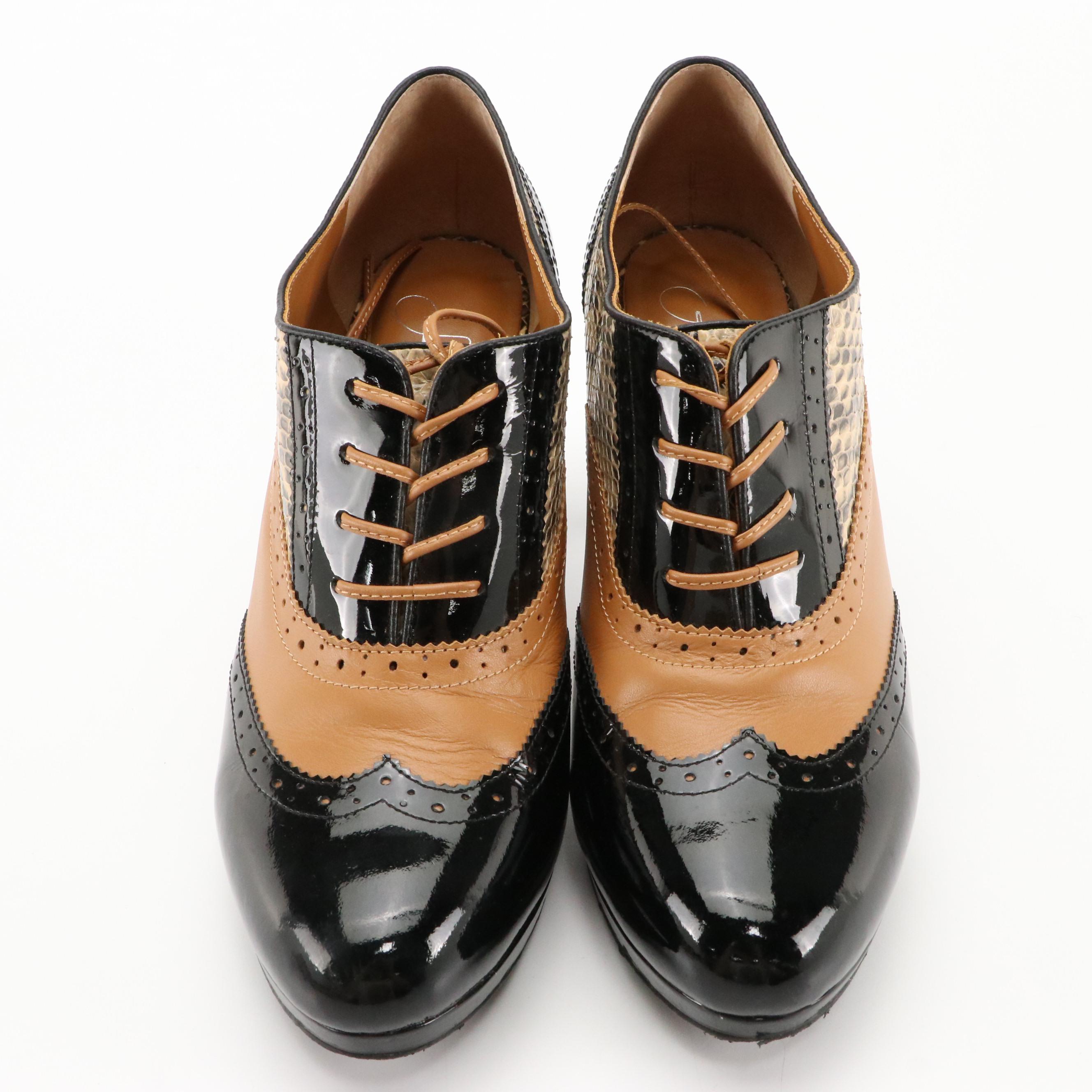 Shoes of Prey Multi-Leather Oxford Pumps, Tory Burch Jolie Ballet Flats in Box