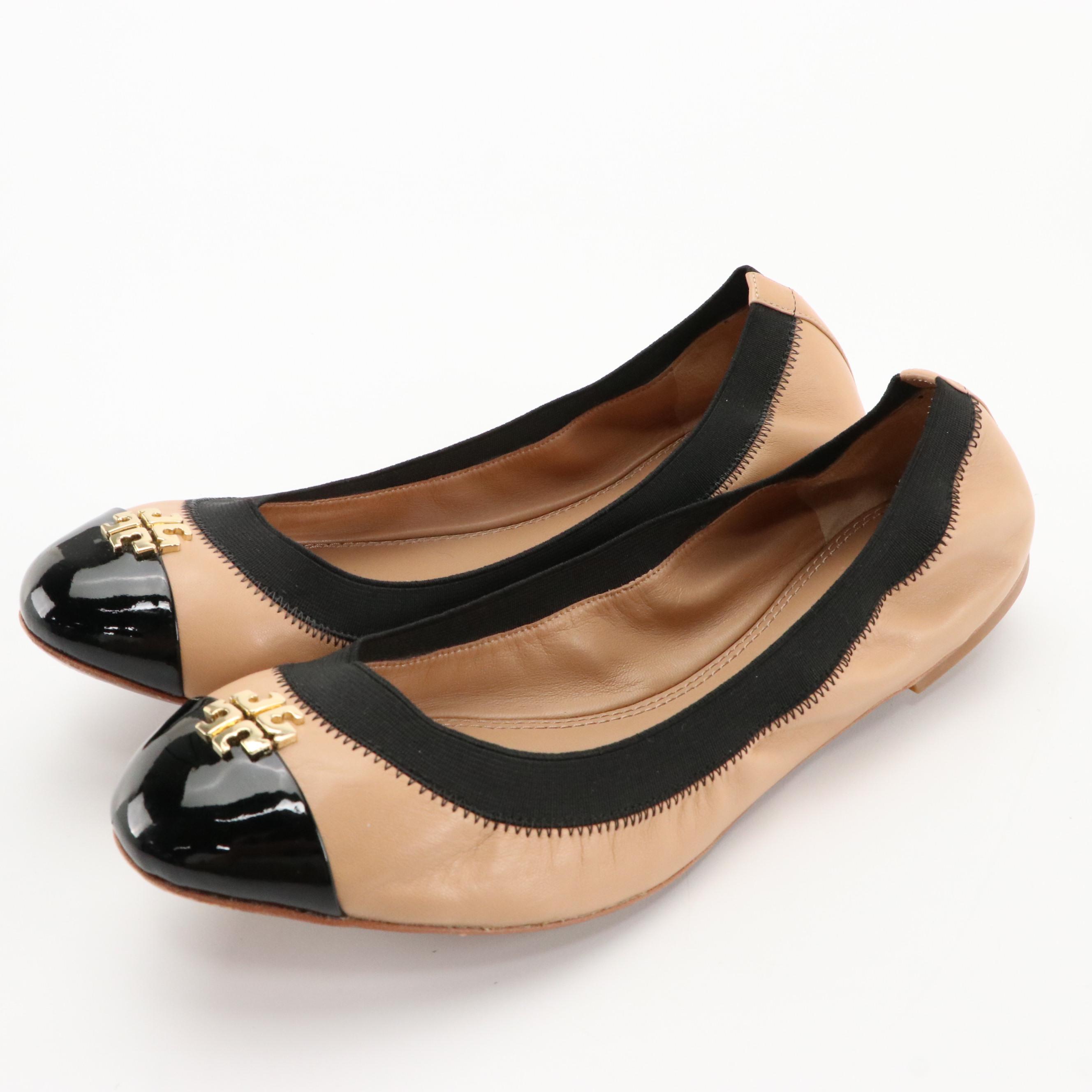 Shoes of Prey Multi-Leather Oxford Pumps, Tory Burch Jolie Ballet Flats in Box