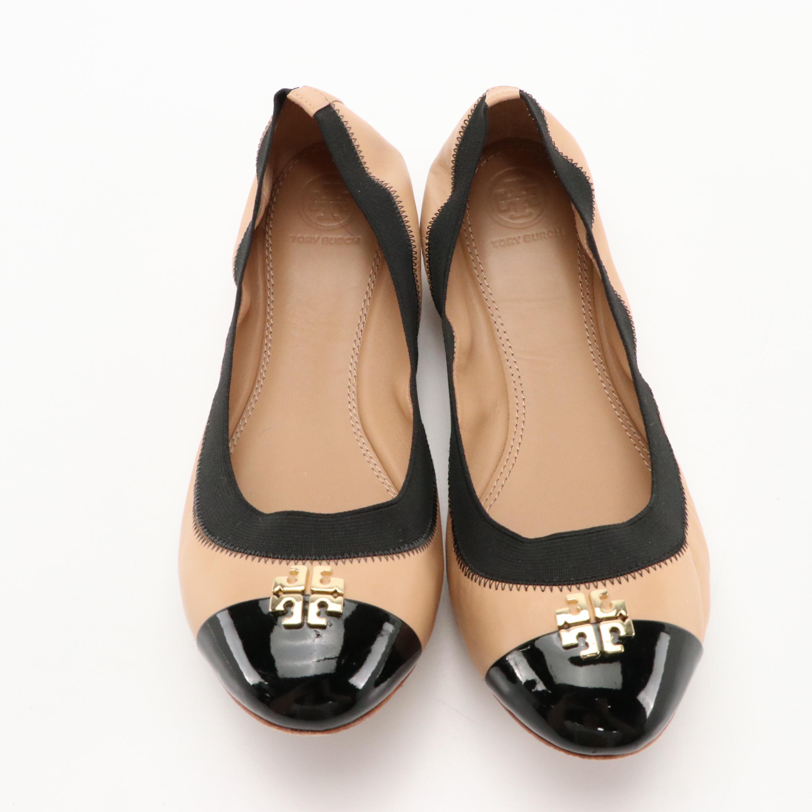 Shoes of Prey Multi-Leather Oxford Pumps, Tory Burch Jolie Ballet Flats in Box