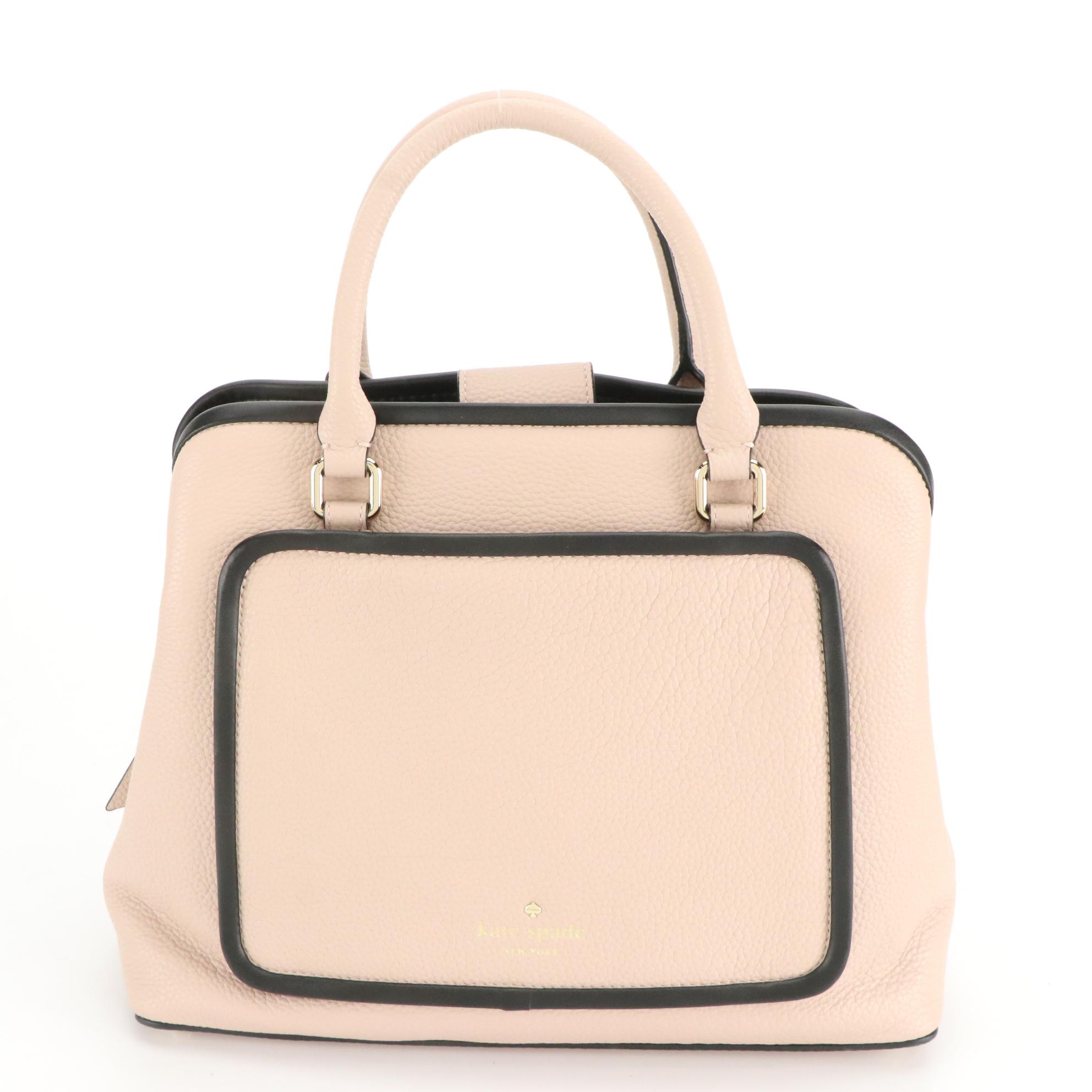 Kate Spade Pale Pink Ward Place Evangelie 2-Way Satchel and Black Rosie Belt Bag