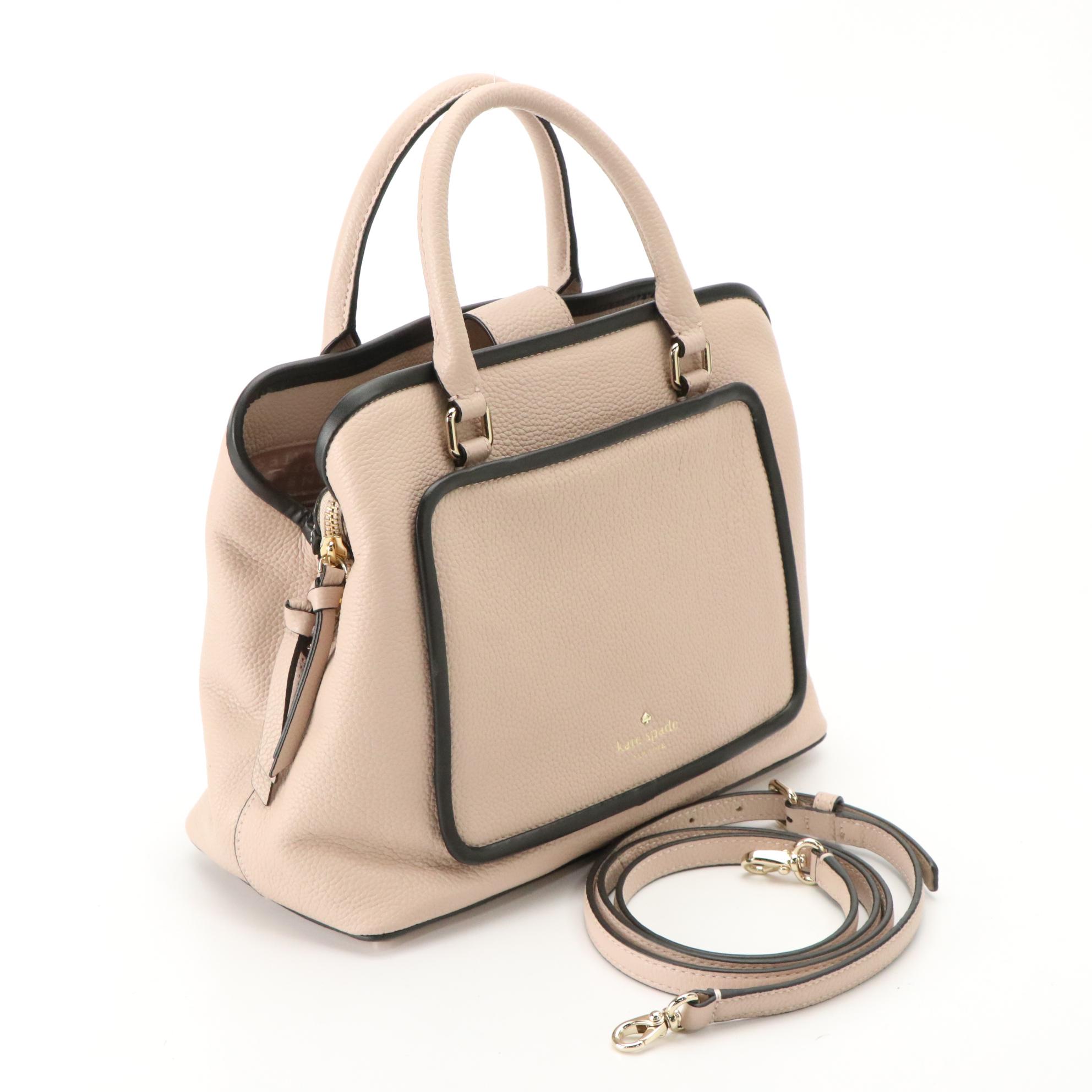 Kate Spade Pale Pink Ward Place Evangelie 2-Way Satchel and Black Rosie Belt Bag