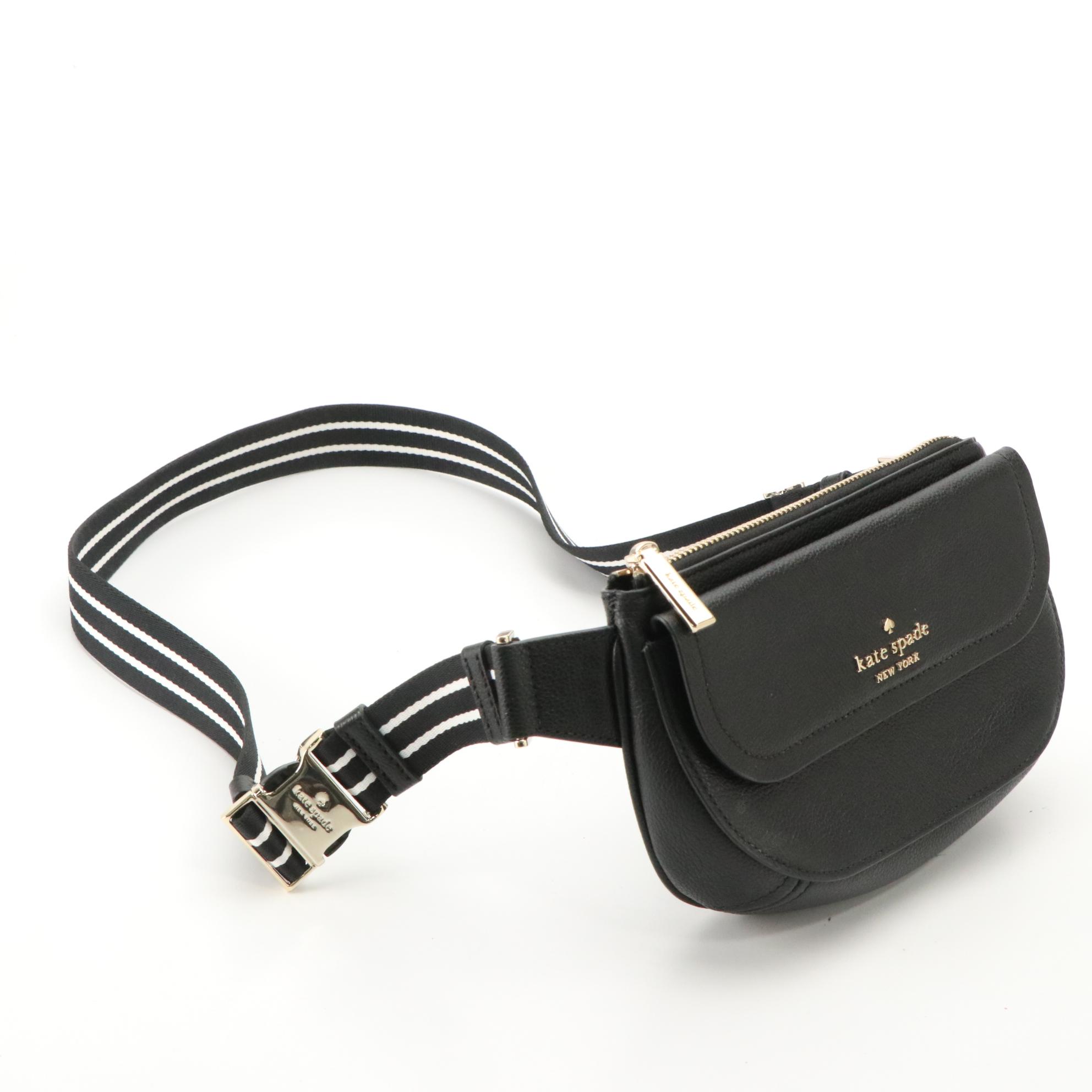 Kate Spade Pale Pink Ward Place Evangelie 2-Way Satchel and Black Rosie Belt Bag