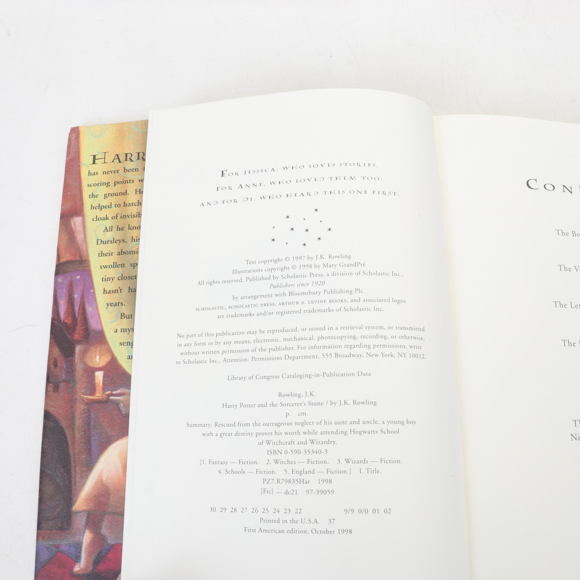 First American Edition "Harry Potter Complete Series by J. K. Rowling