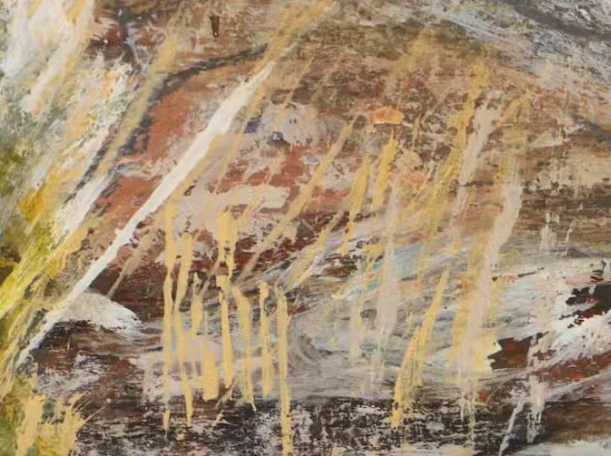 Bob Kuhn Wildlife Oil Painting of Mountain Lion Chasing Sheep, 1979