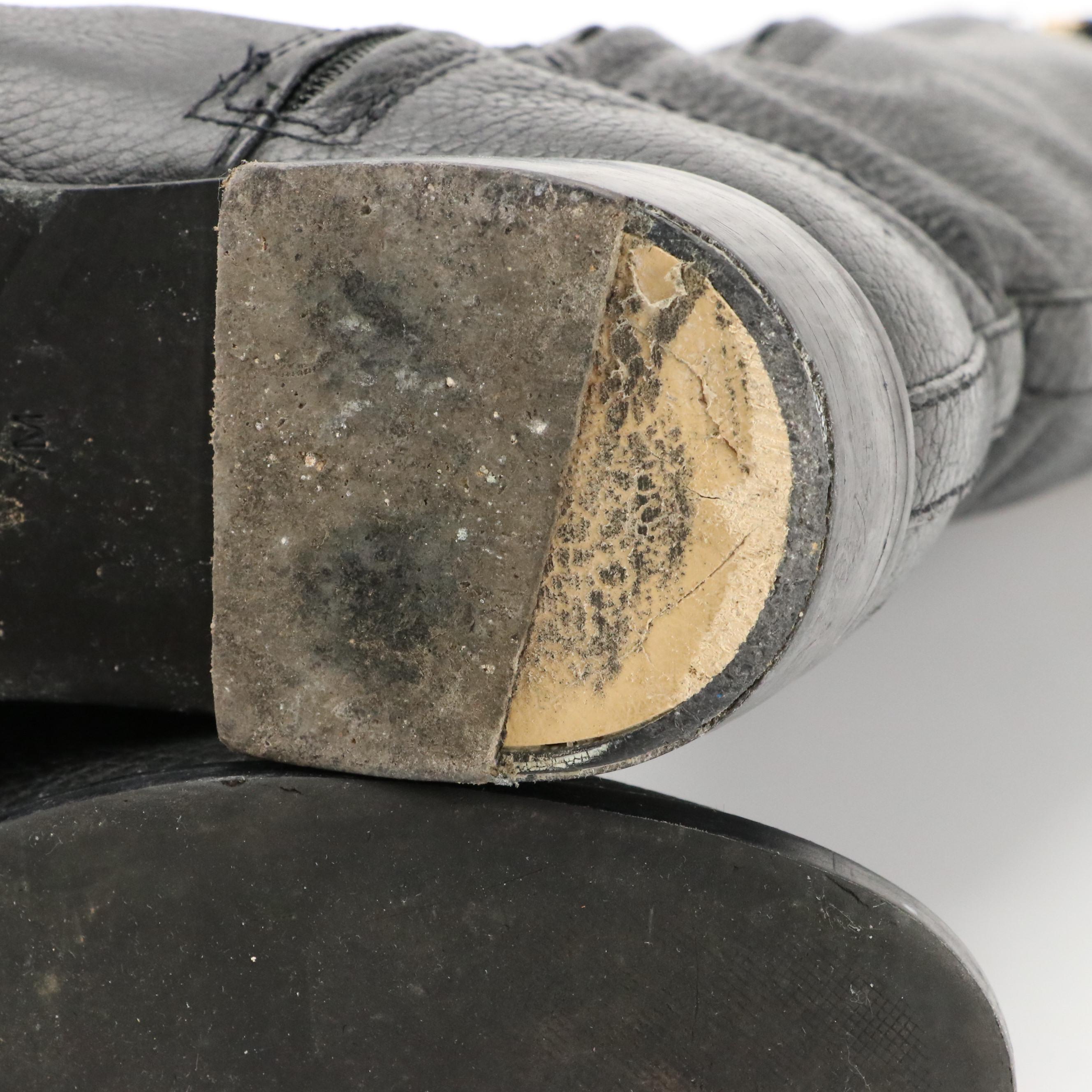 Tory Burch Tumble Leather Joanna Riding Boots with Box