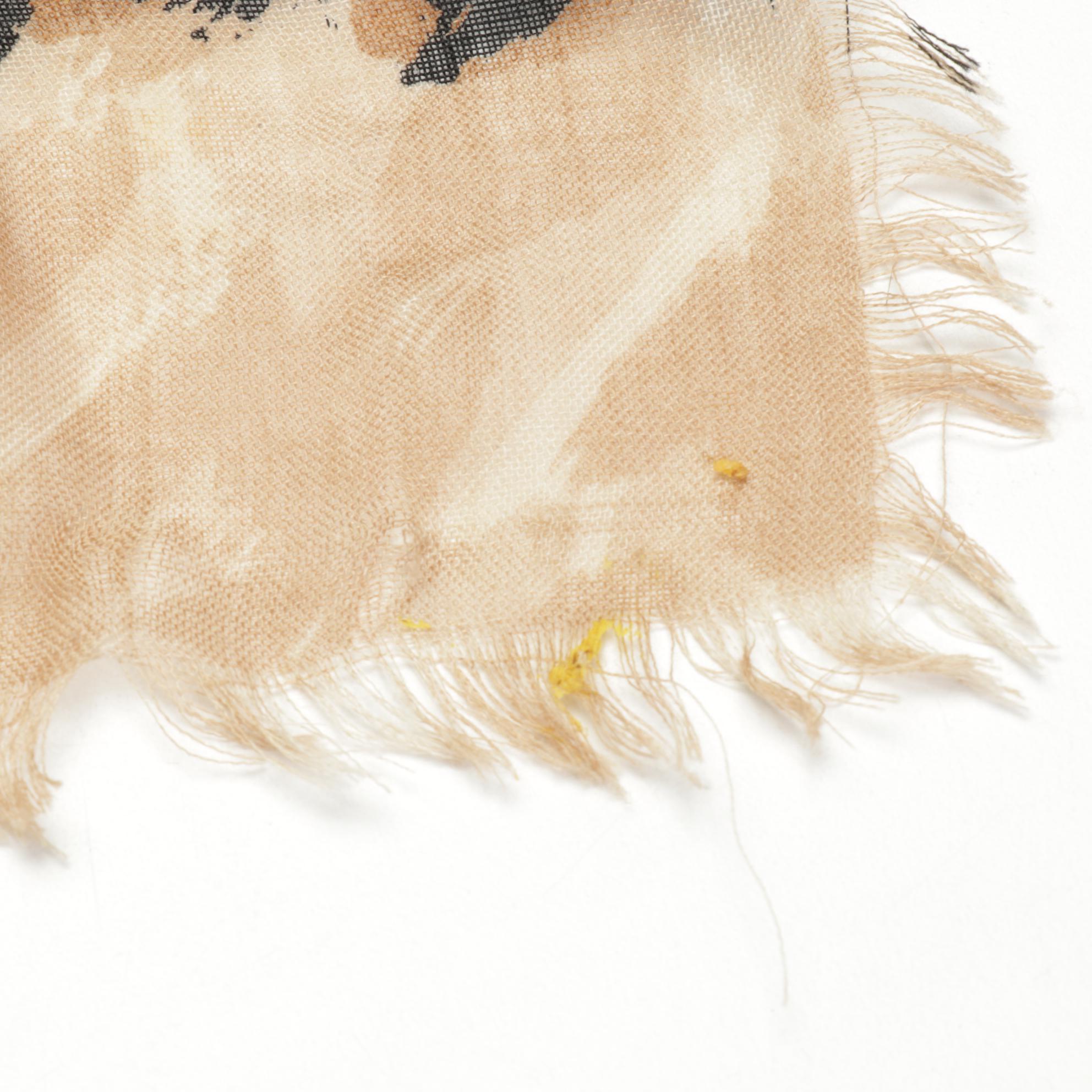 Burberry Wool Blend Lightweight Pashmina Scarf In Impressionistic Pattern