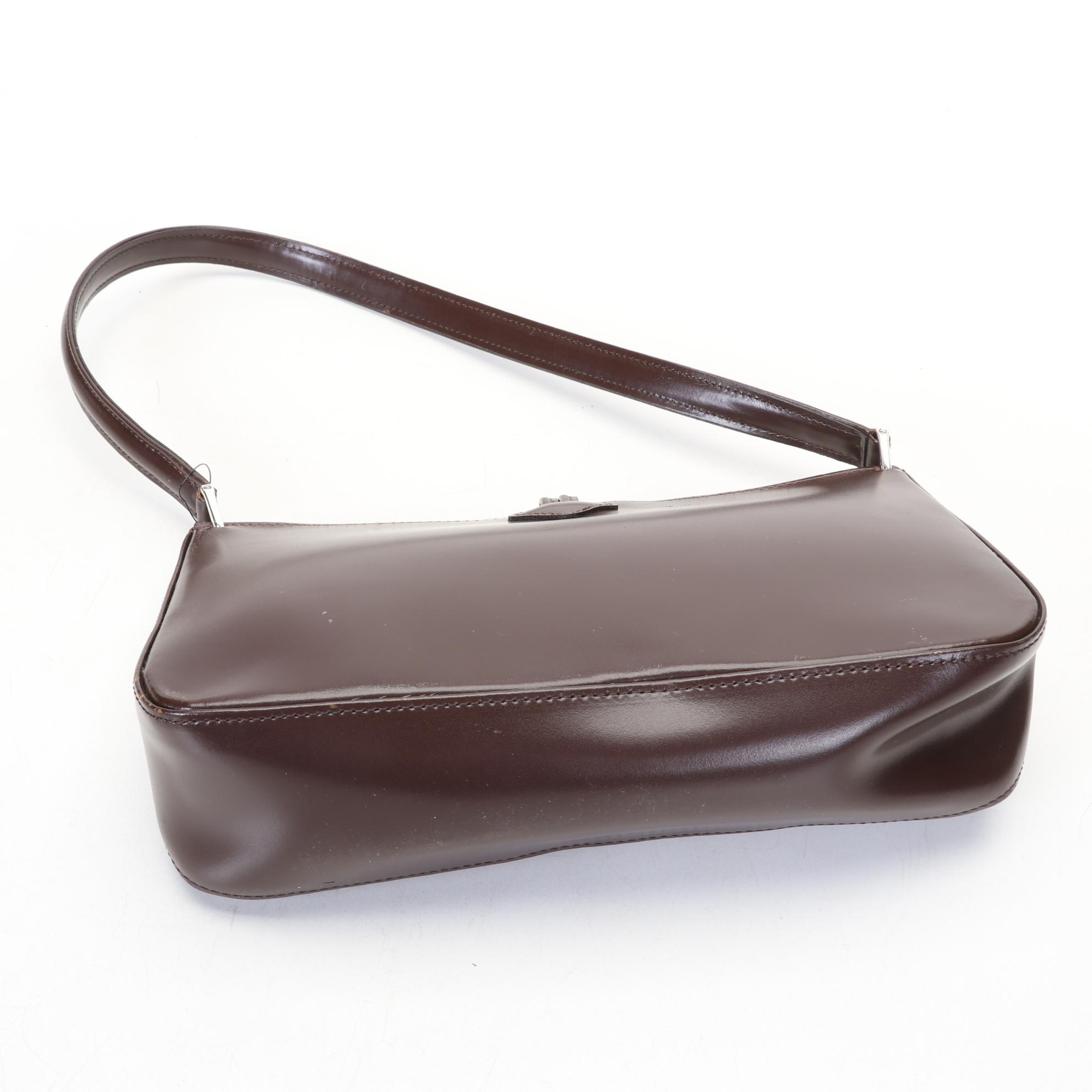 Longchamp Roseau Leather Shoulder Bag in Chocolate Brown With Dust Cover