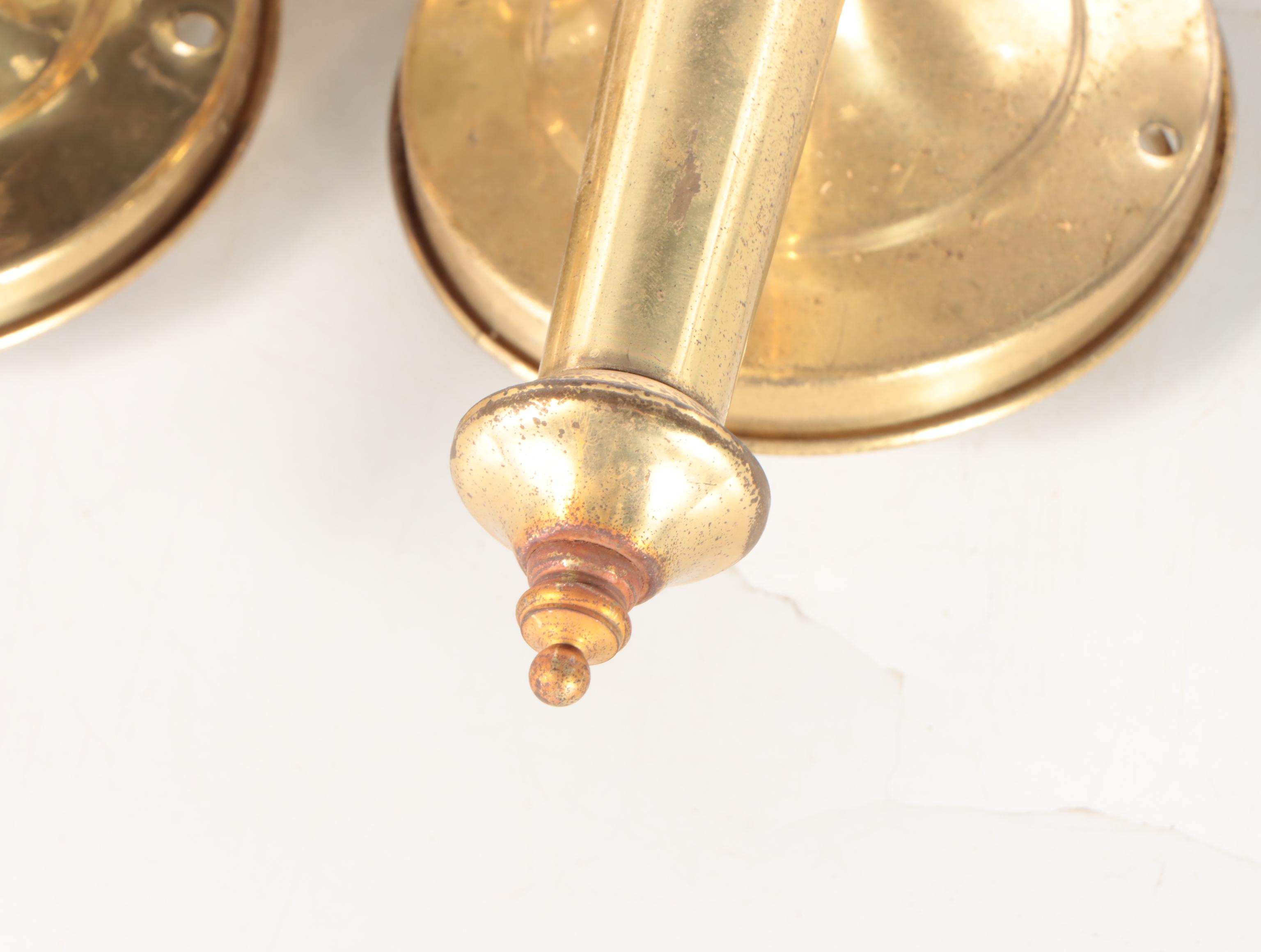 Pair of Brass Wall Mount Carriage Lights