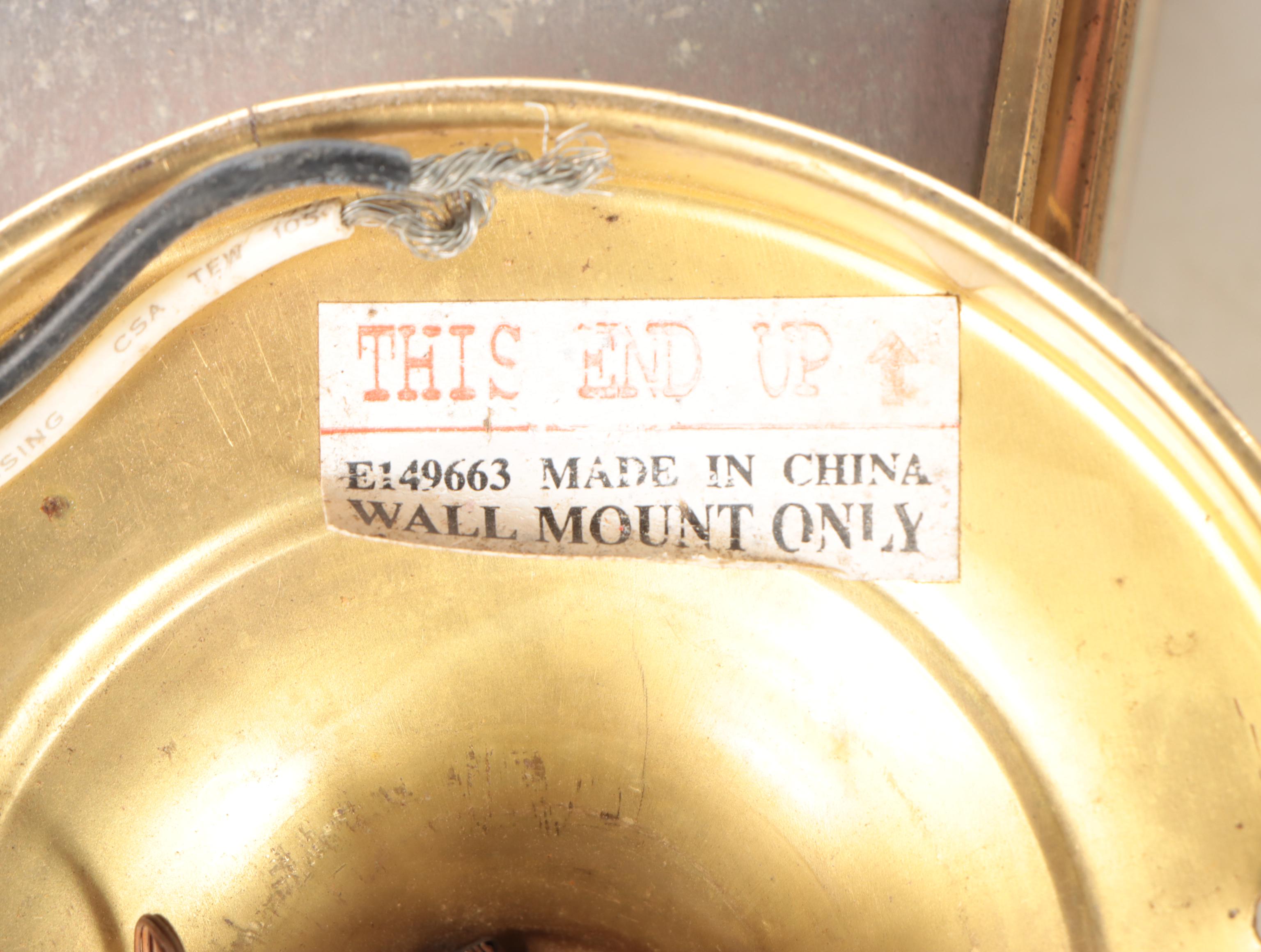 Pair of Brass Wall Mount Carriage Lights