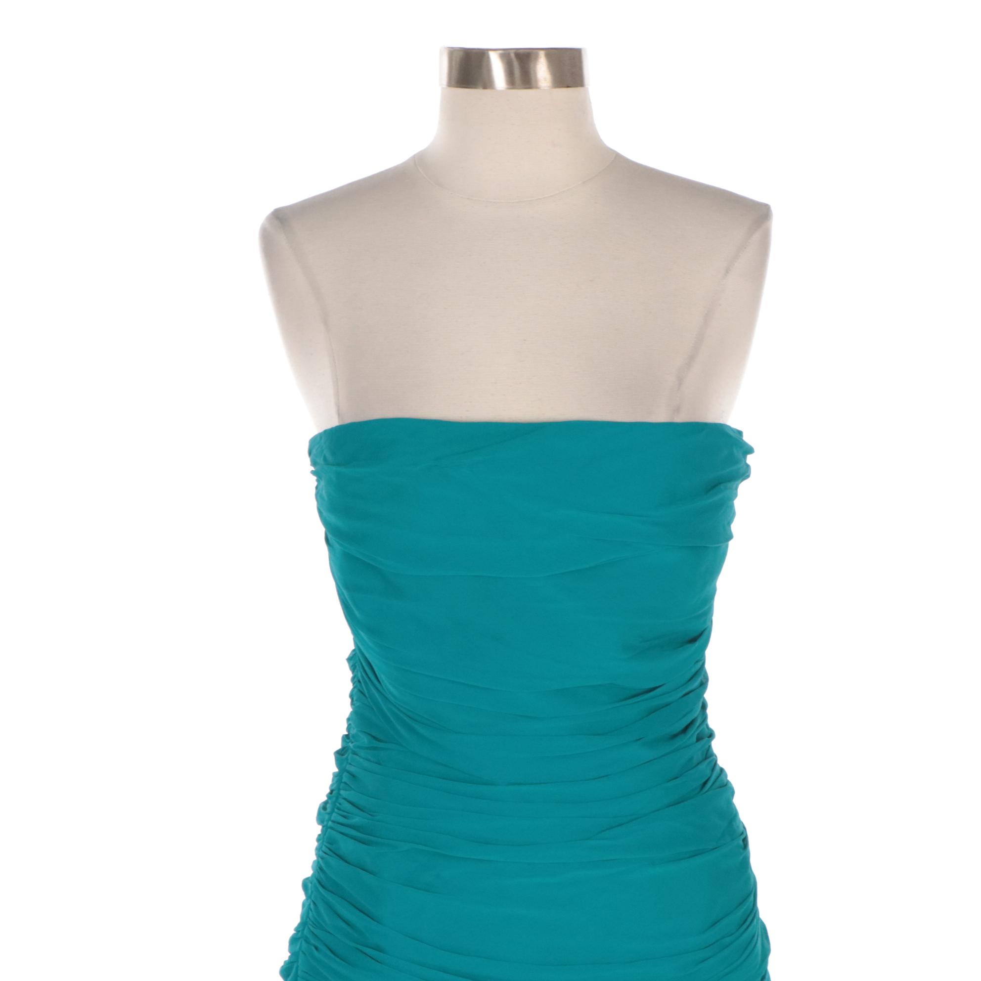 Tory Burch Sequined Silk Cocktail Dress and BCBG Ruched Silk Strapless Dress